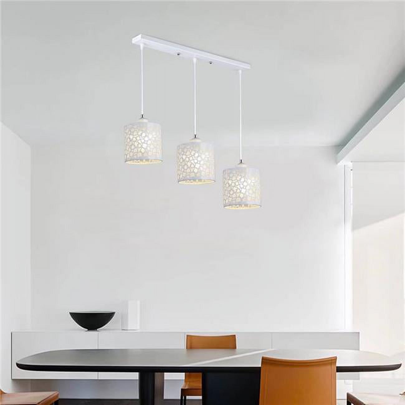 Modern Silver LED Ceiling Lamp with Abstract Square Details