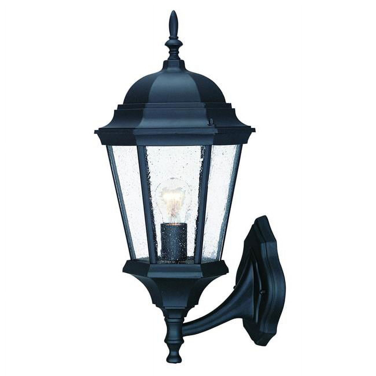 Elegant Matte Black Swing Arm Glass Lantern Wall Sconce