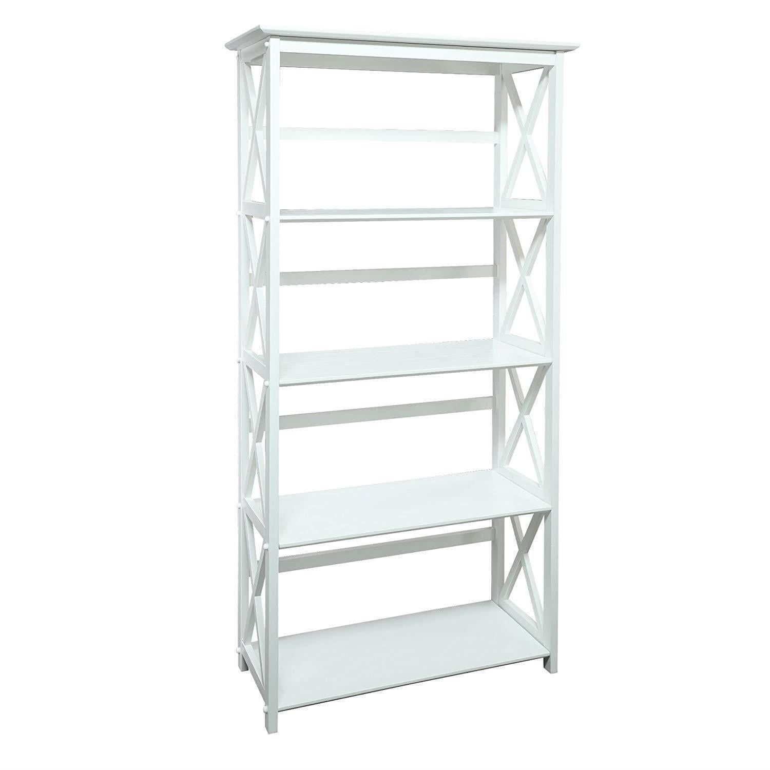Montego Solid Wood Kids 5-Shelf White Bookcase