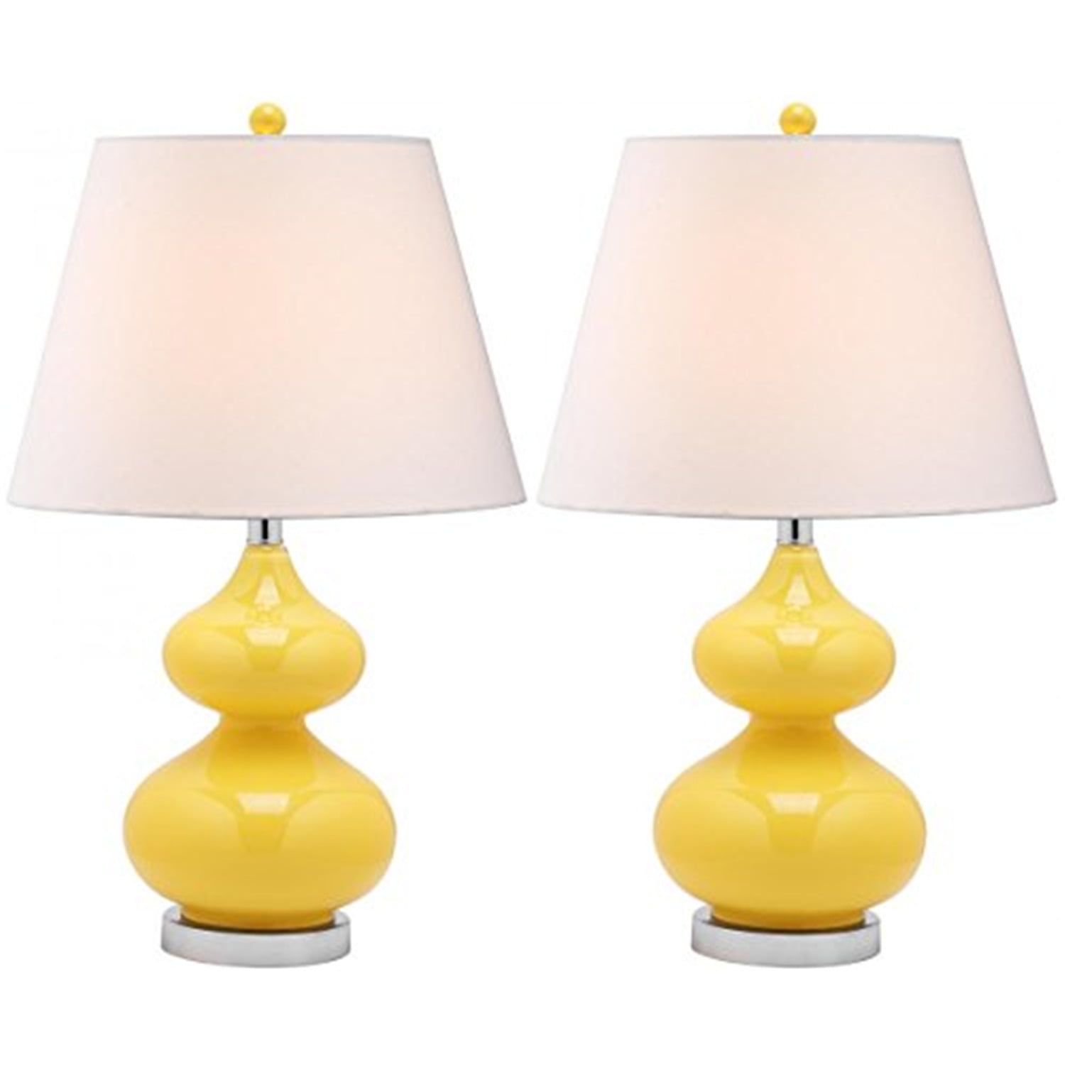 Eva Yellow Double Gourd Glass Table Lamp