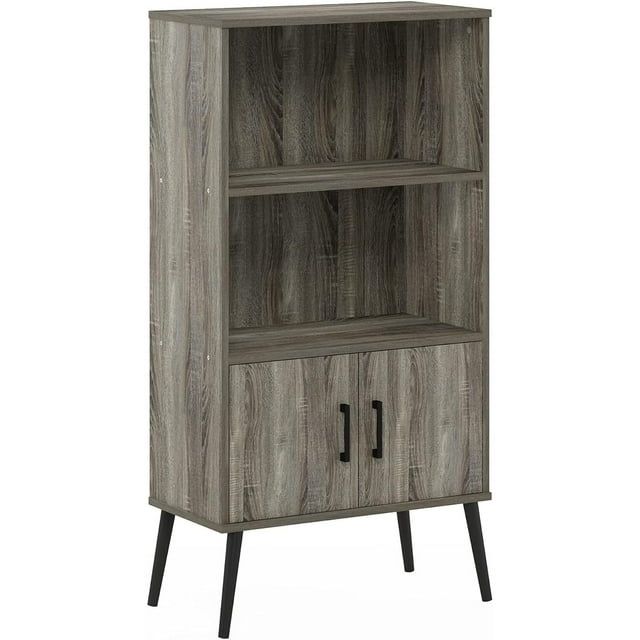 Claude French Oak Grey Mid-Century Freestanding Accent Cabinet