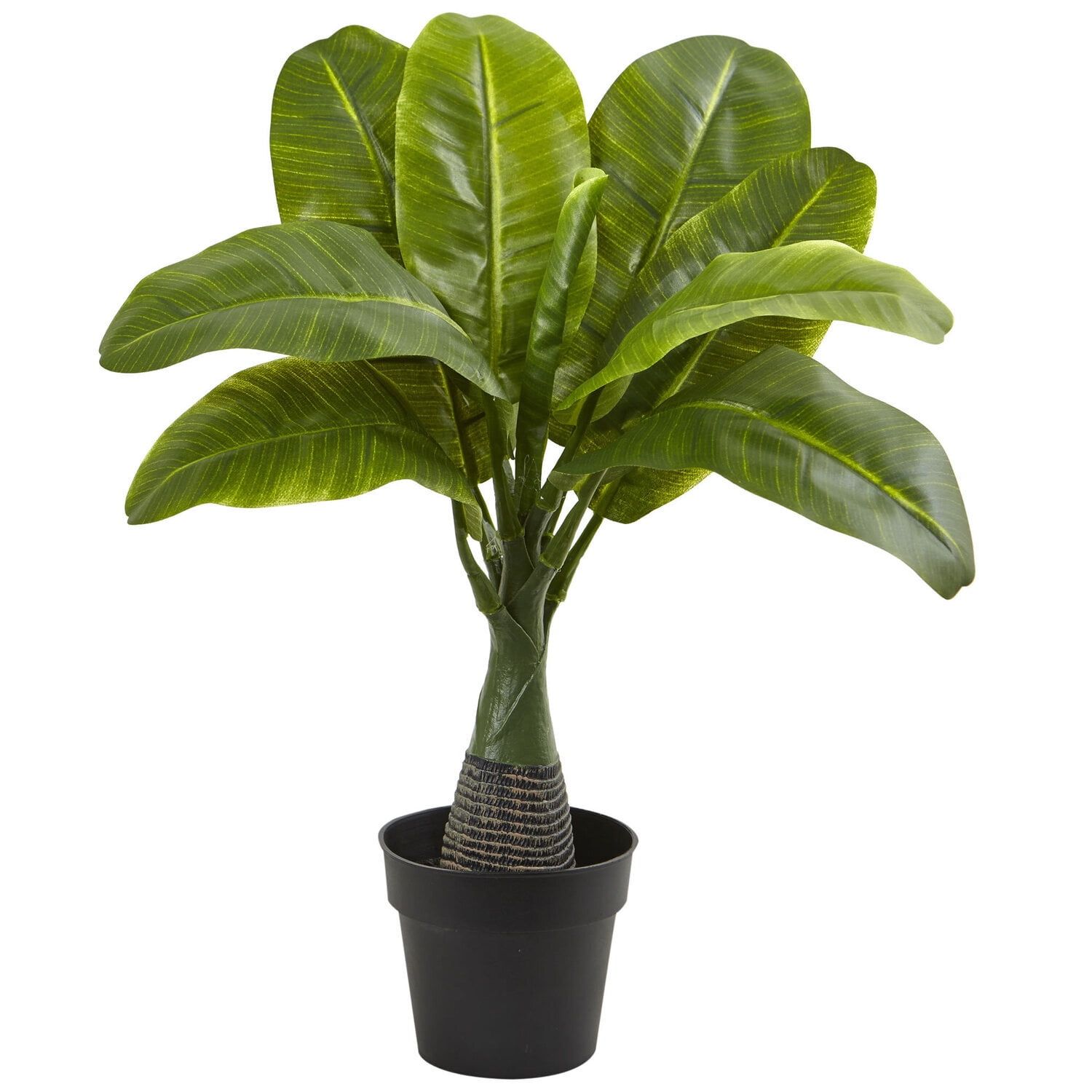 Lush Mini Banana Foliage 16" Artificial Plant in Nursery Planter