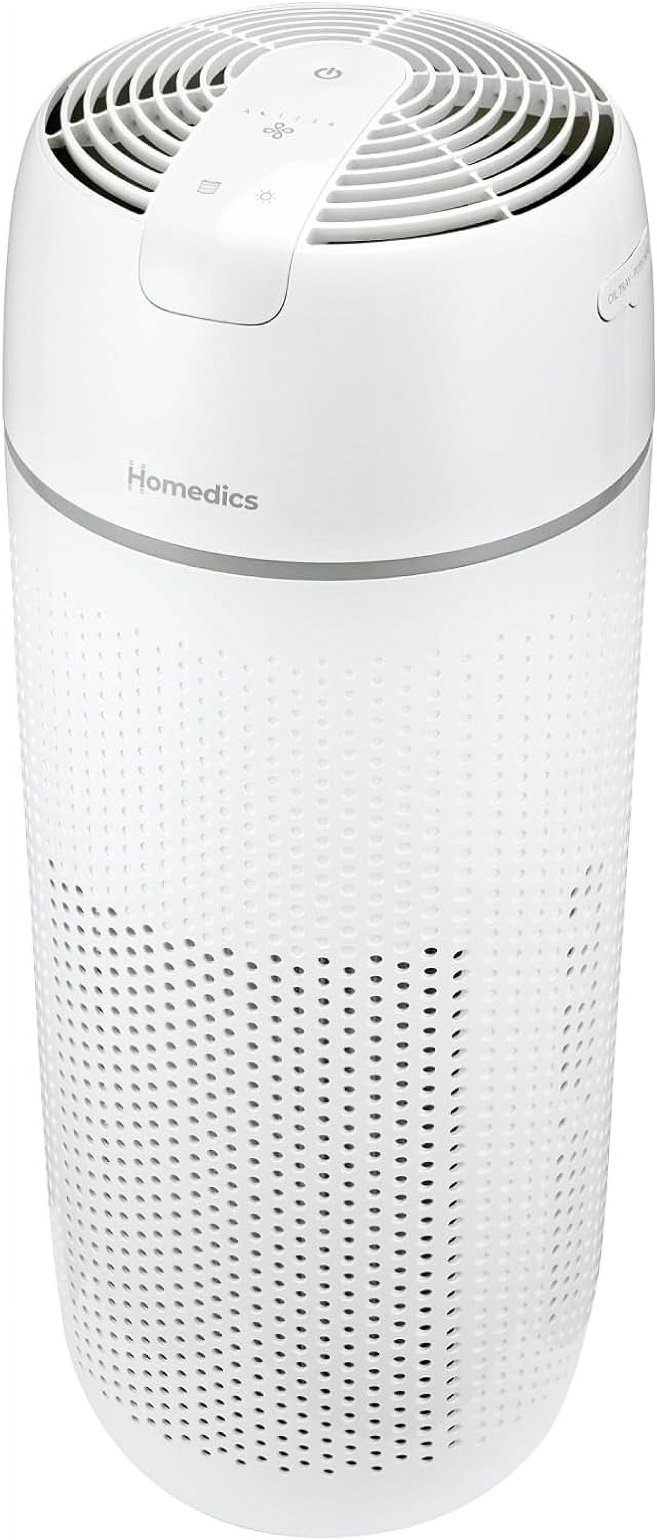 White True HEPA Tower Air Purifier with UV-C Light