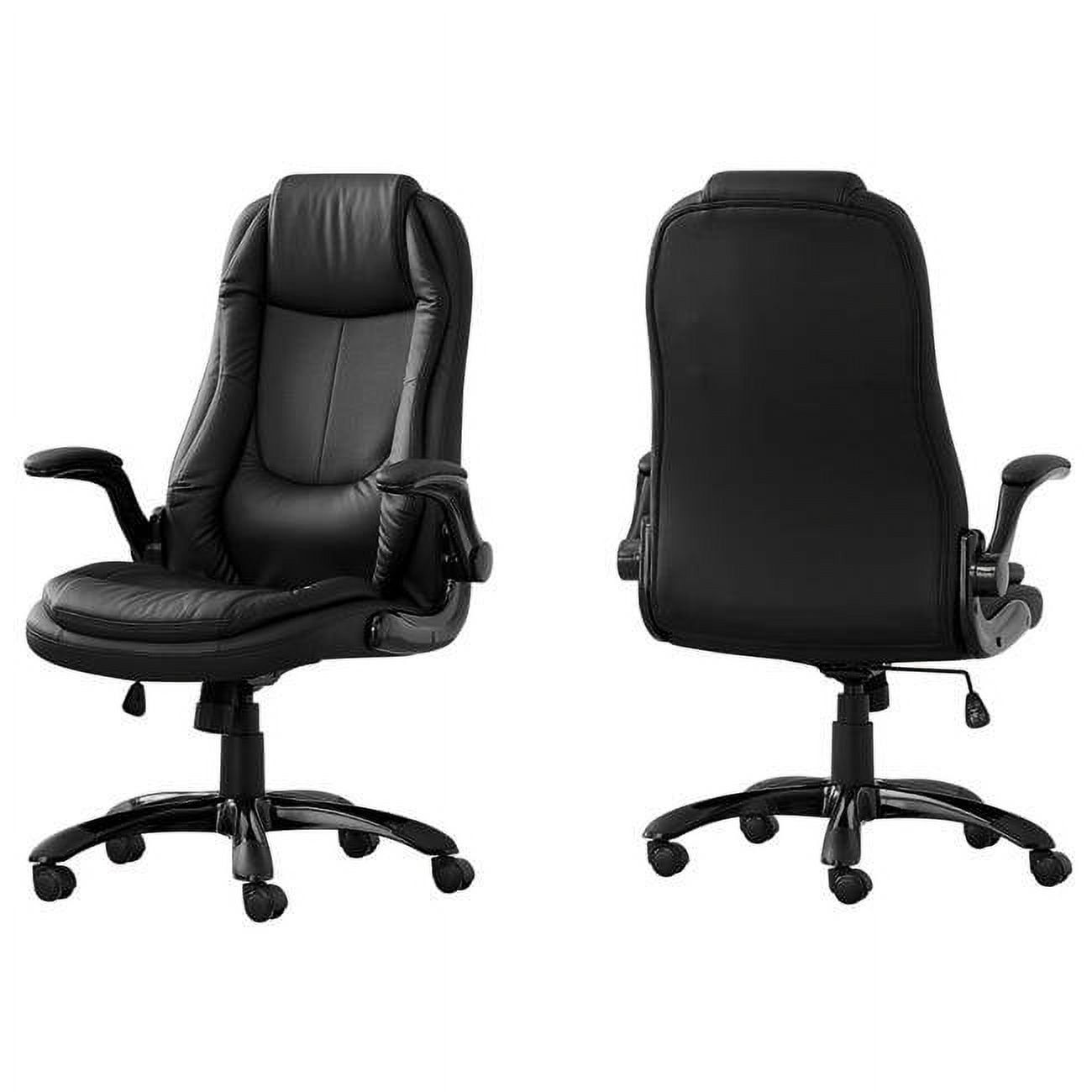 Black High Back Adjustable Leather Executive Office Chair