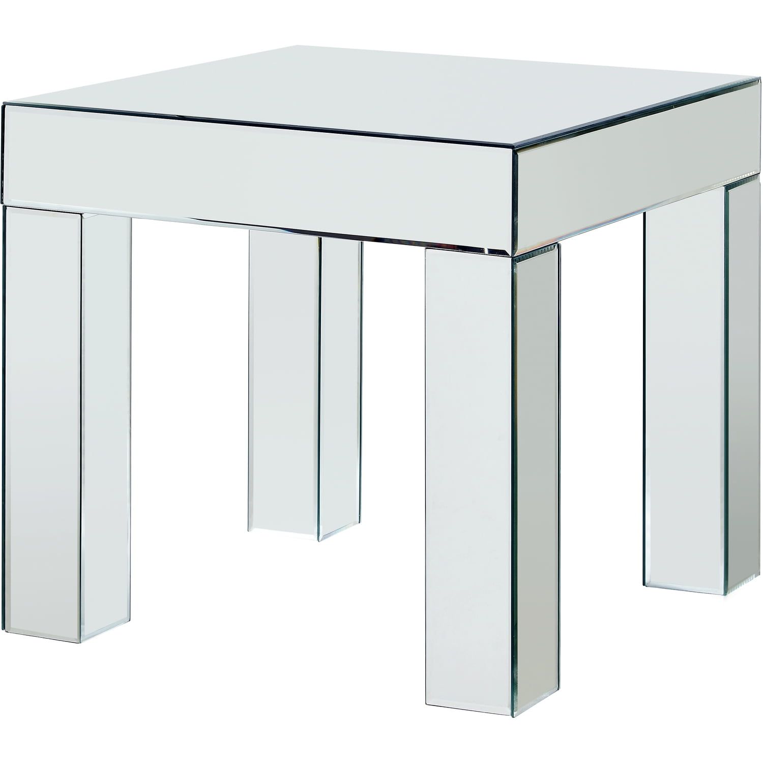 Lainy Mirrored Glass Rectangular End Table