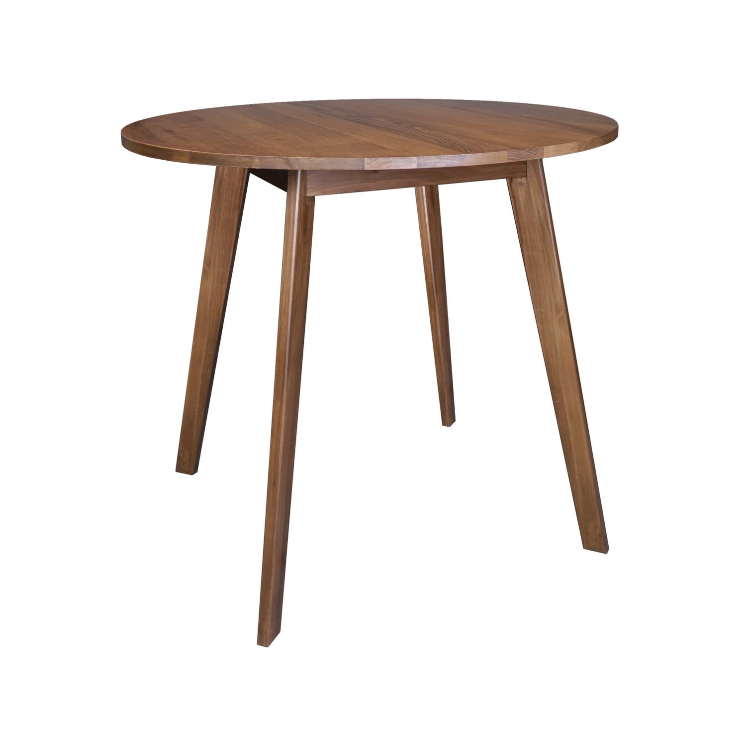 Walnut 36" Round Farmhouse Dining Table with Solid Wood