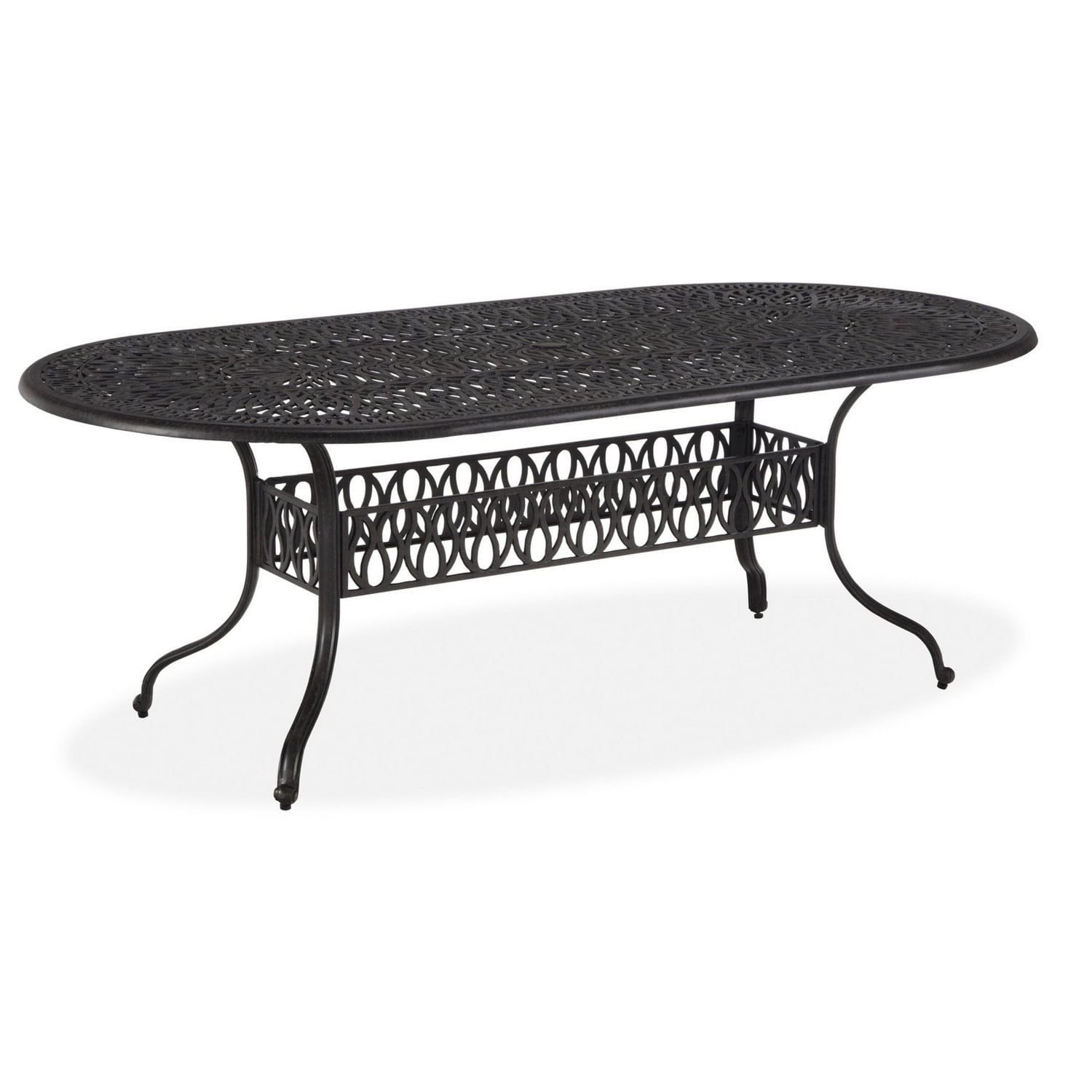 Capri Charcoal Aluminum Outdoor Oval Dining Table