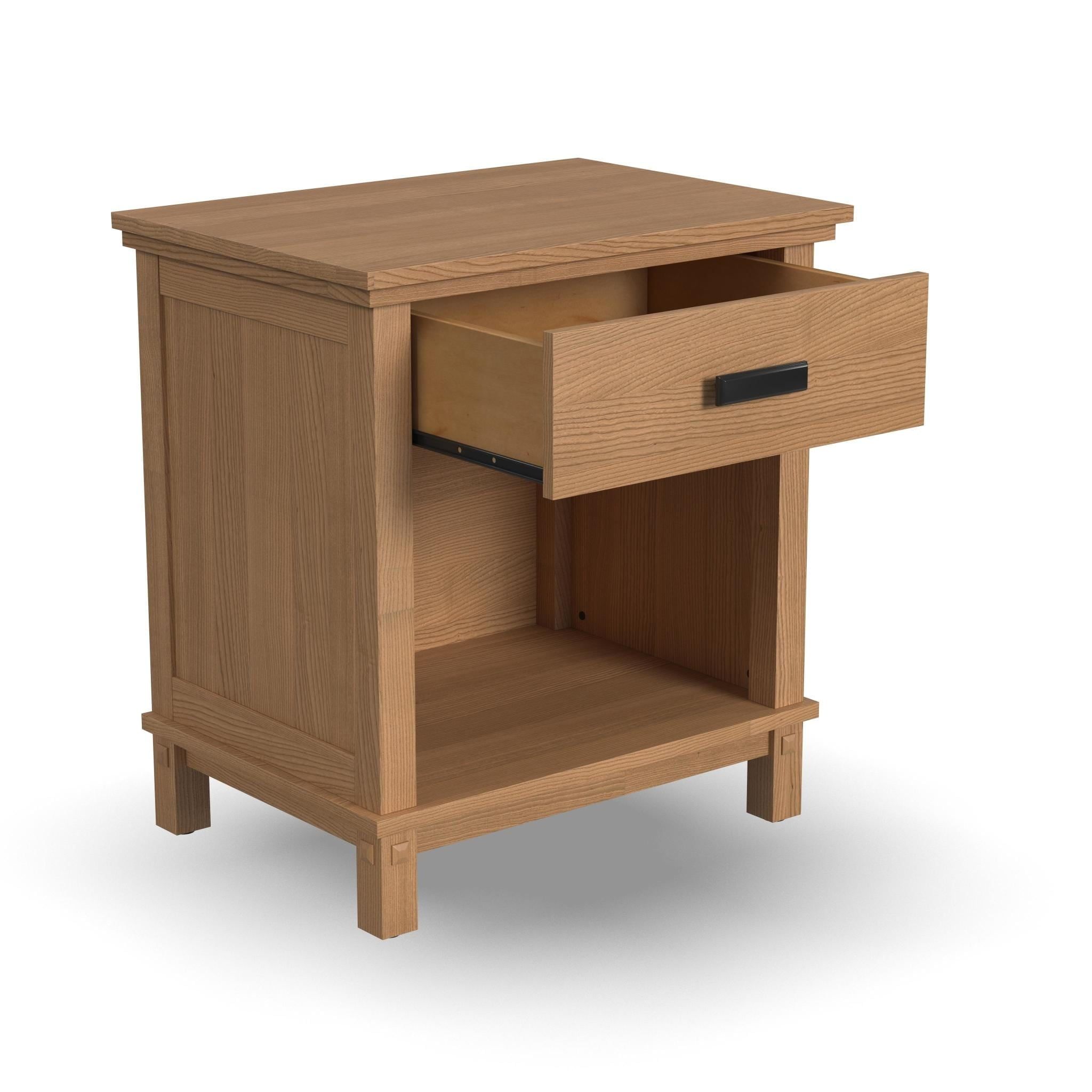 Oak Park 22" Light Oak Wood Nightstand with Drawer