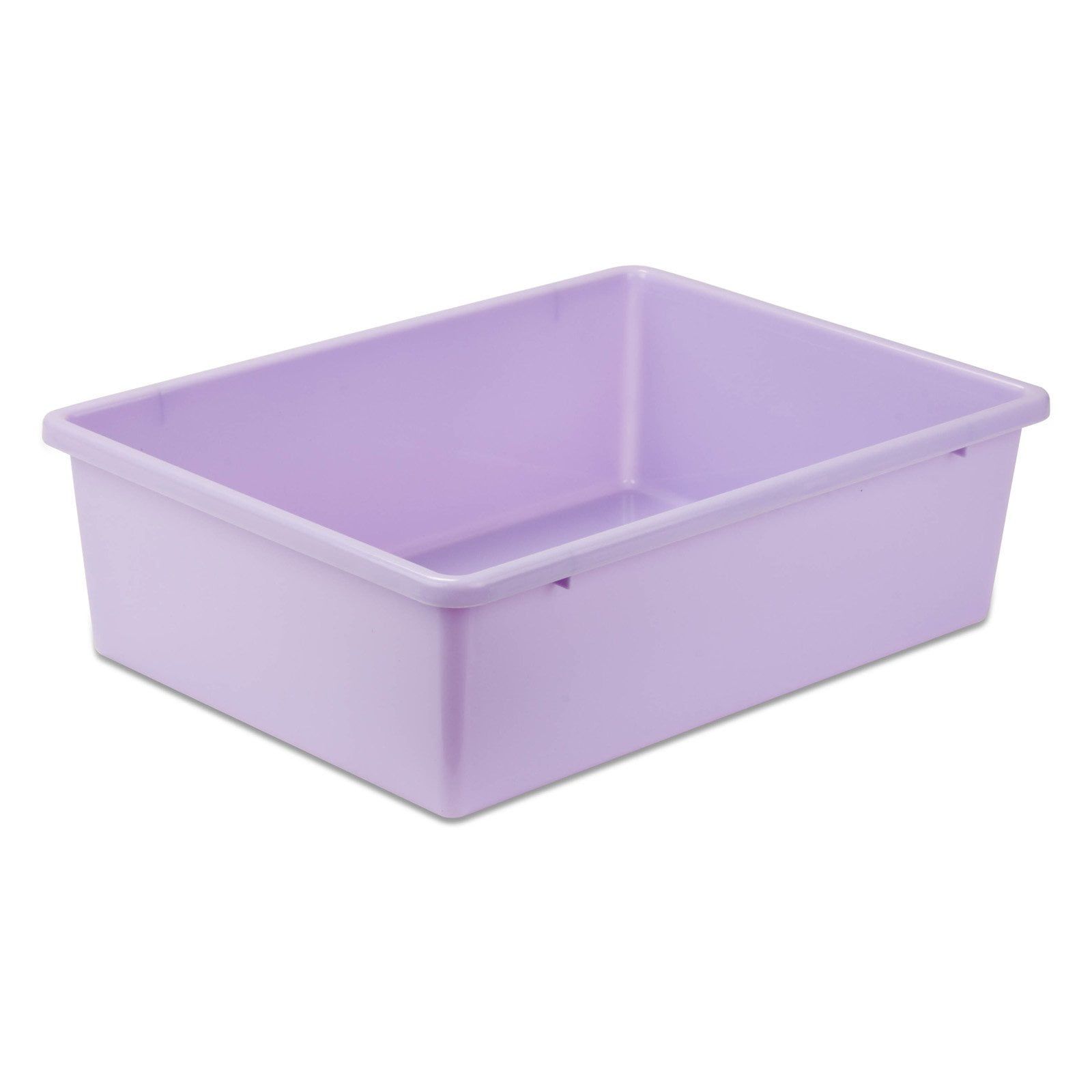 Light Purple Stackable Plastic Storage Bin for Kids