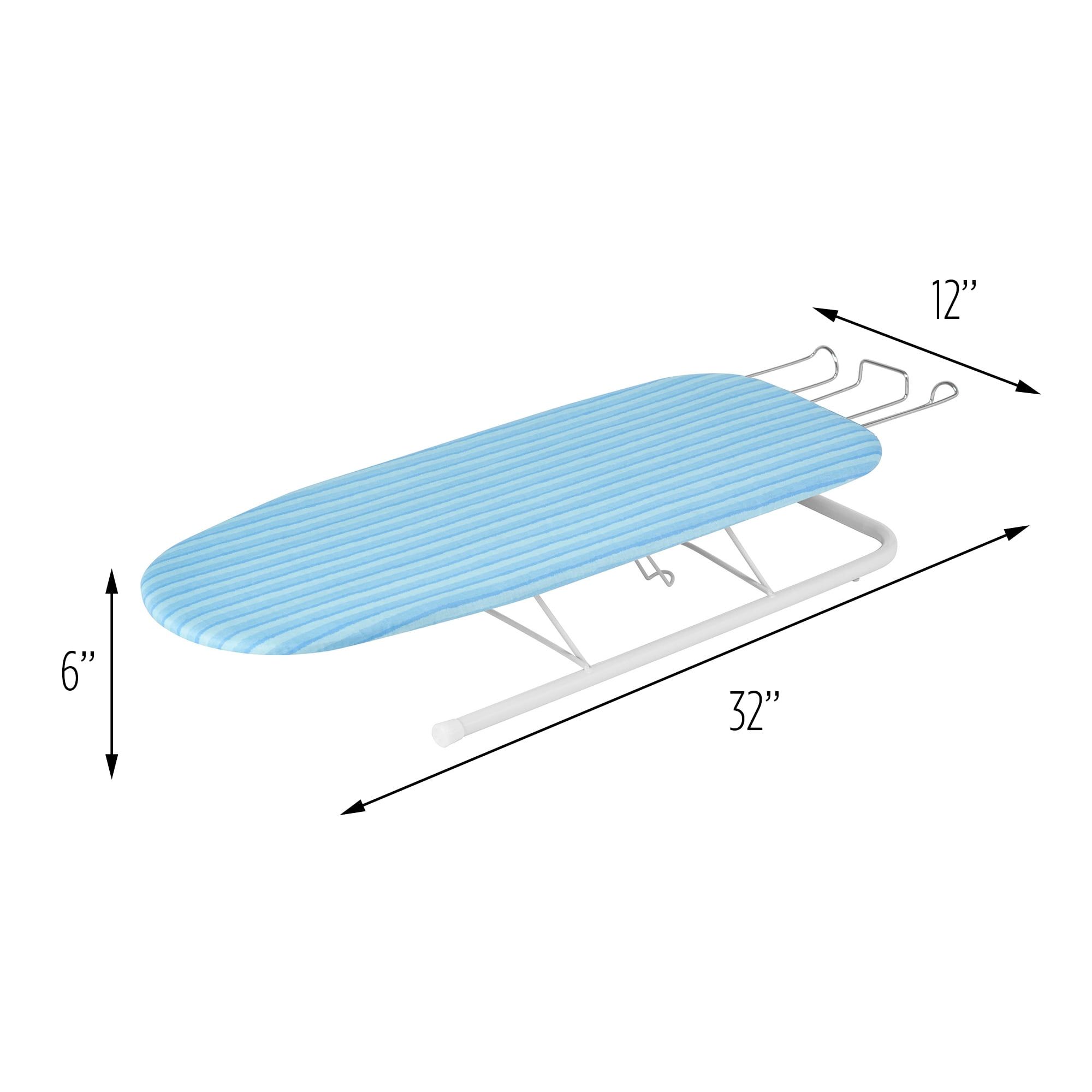 Aqua Tabletop Ironing Board with Retractable Iron Rest