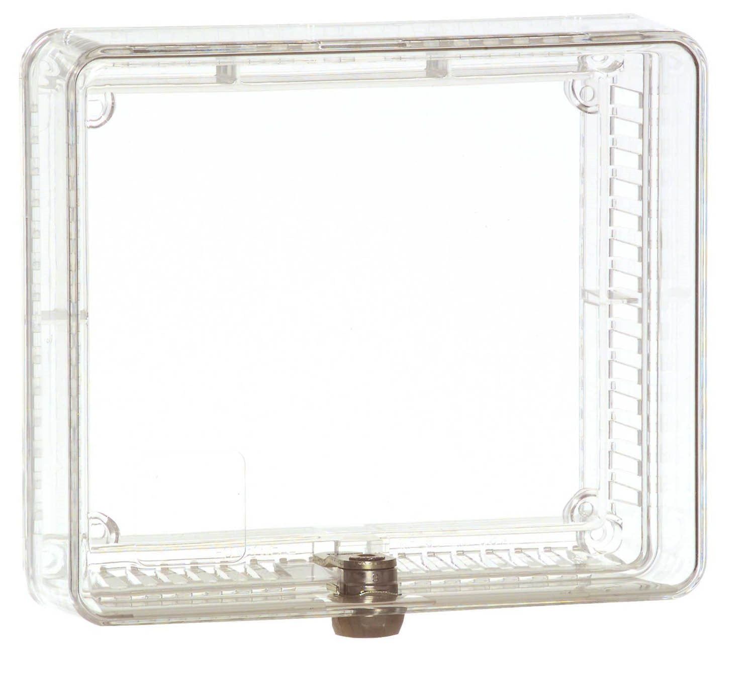 Clear Plastic Medium Thermostat Guard Box with Key Lock