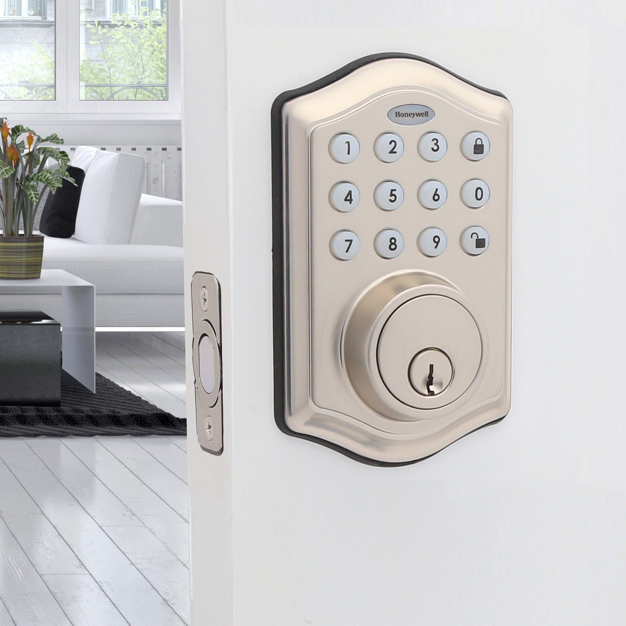 Satin Nickel Electronic Keypad Deadbolt Door Lock