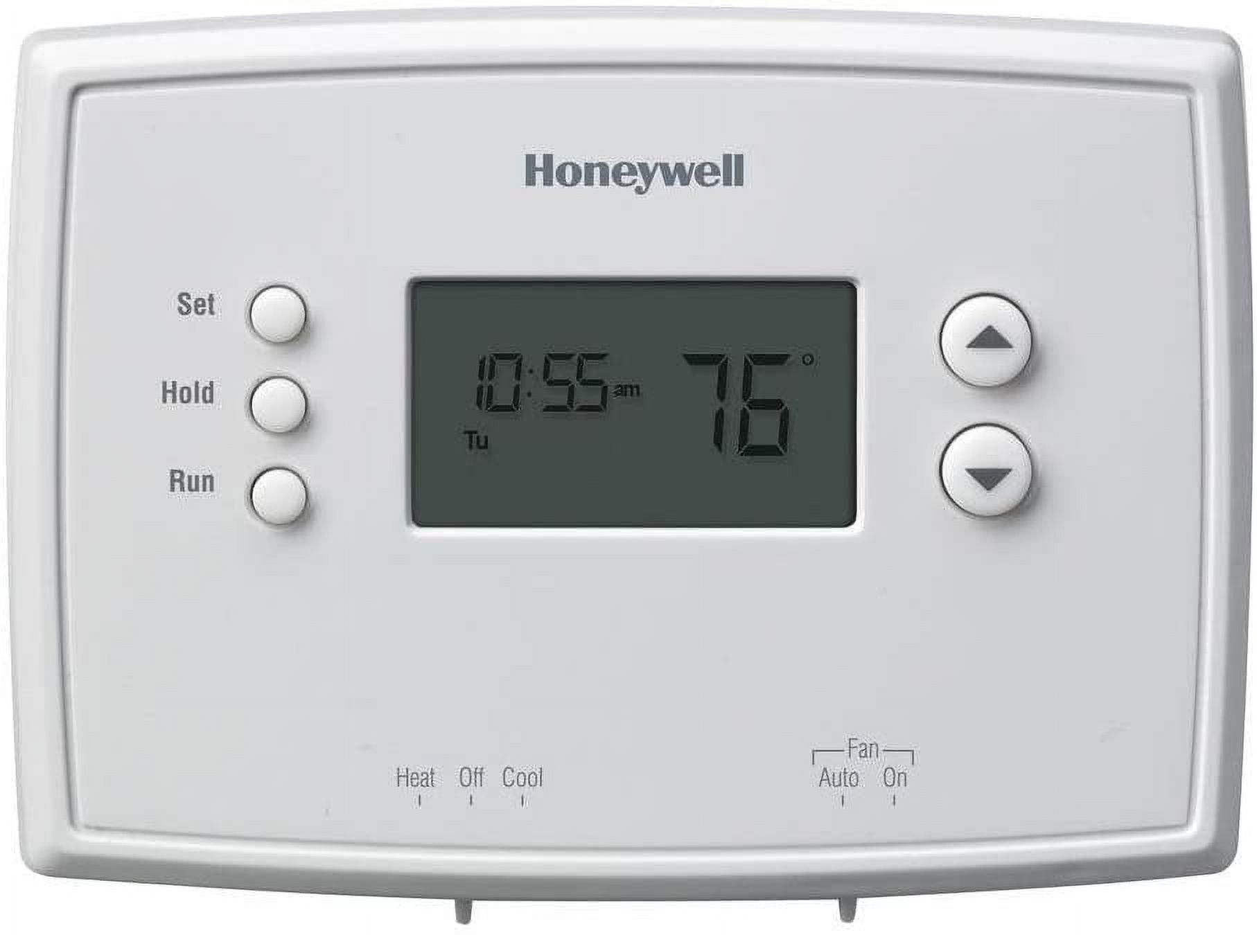 Honeywell White Digital Programmable Thermostat with Heat Pump