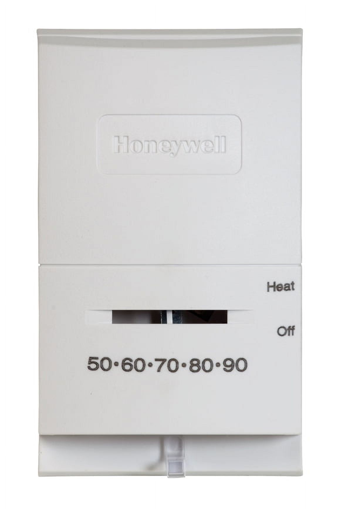 White Rectangular Manual Millivolt Heating Thermostat