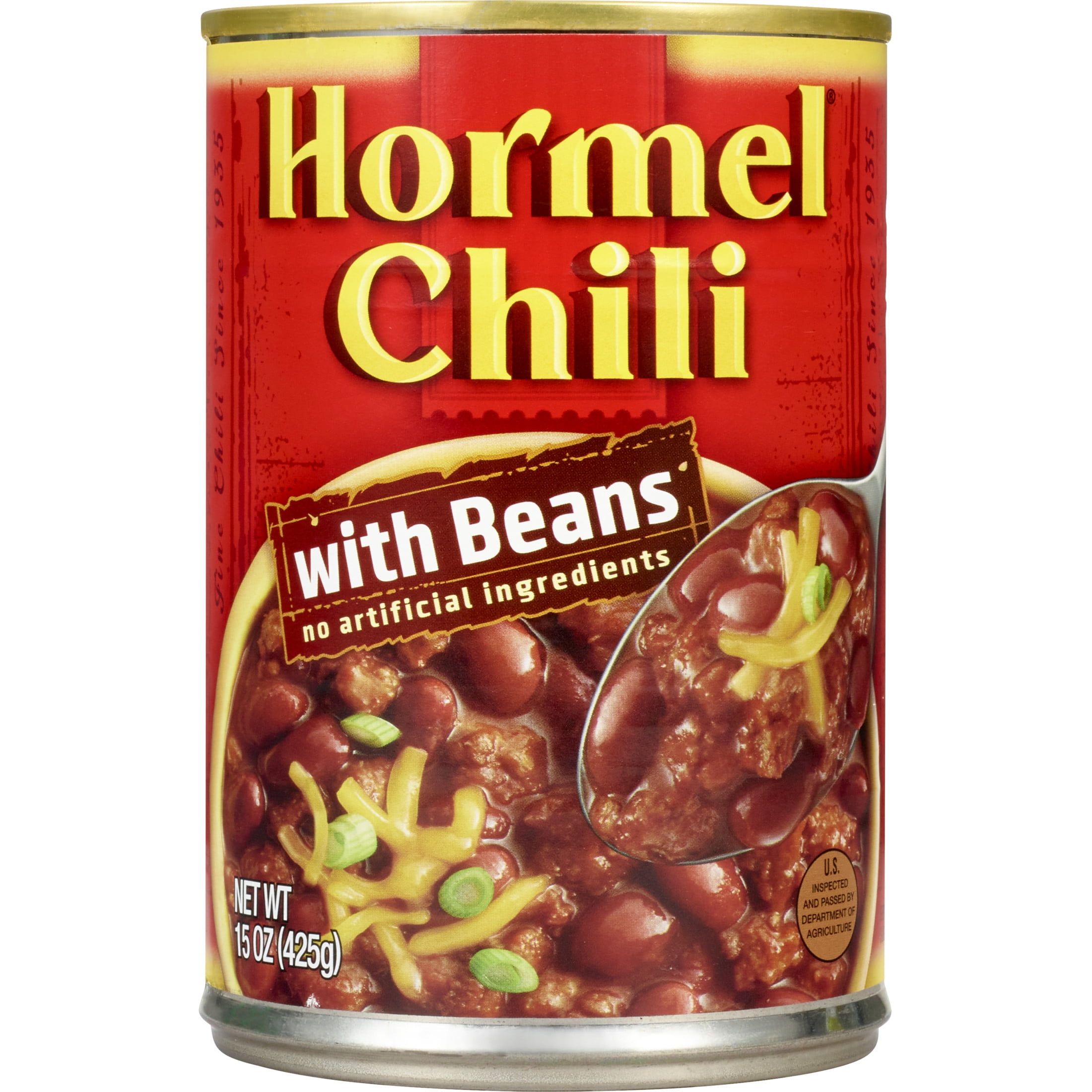 Hormel Chili with Beans, No Artificial Ingredients, 25 oz Can