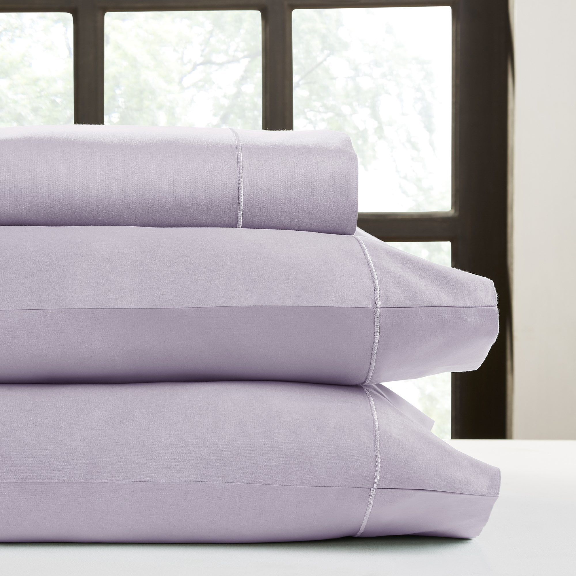 Queen White Egyptian Cotton Sateen 4-Piece Sheet Set