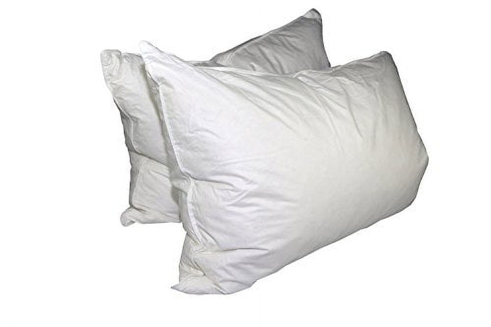 King Size White Feather and Down Bed Pillow Set