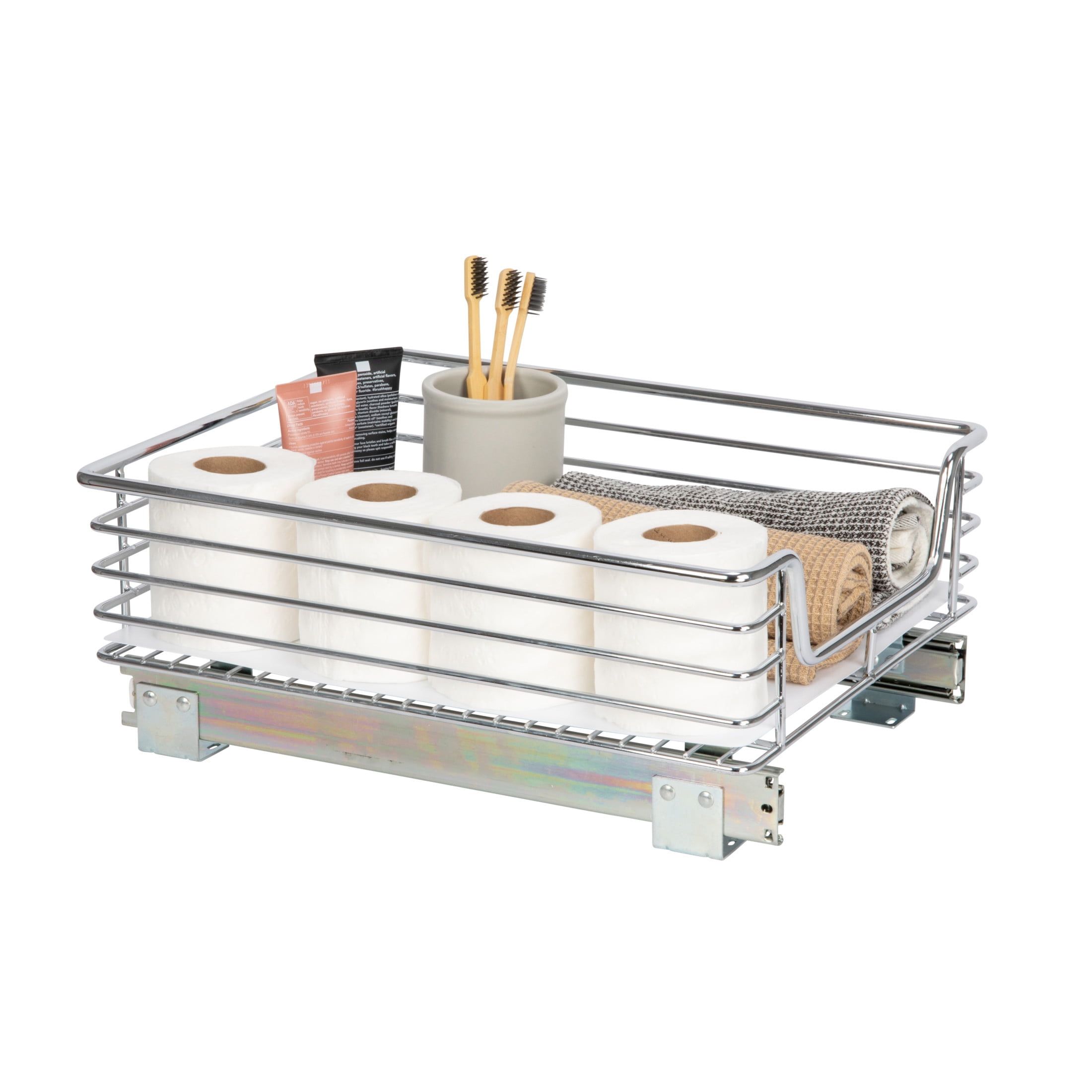 Chrome-Plated Steel Single Tier Under-Cabinet Organizer