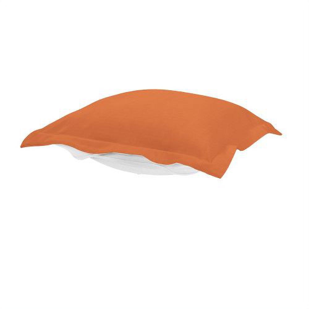 Seascape Orange Sunbrella Puff Ottoman Cushion 24 x 24