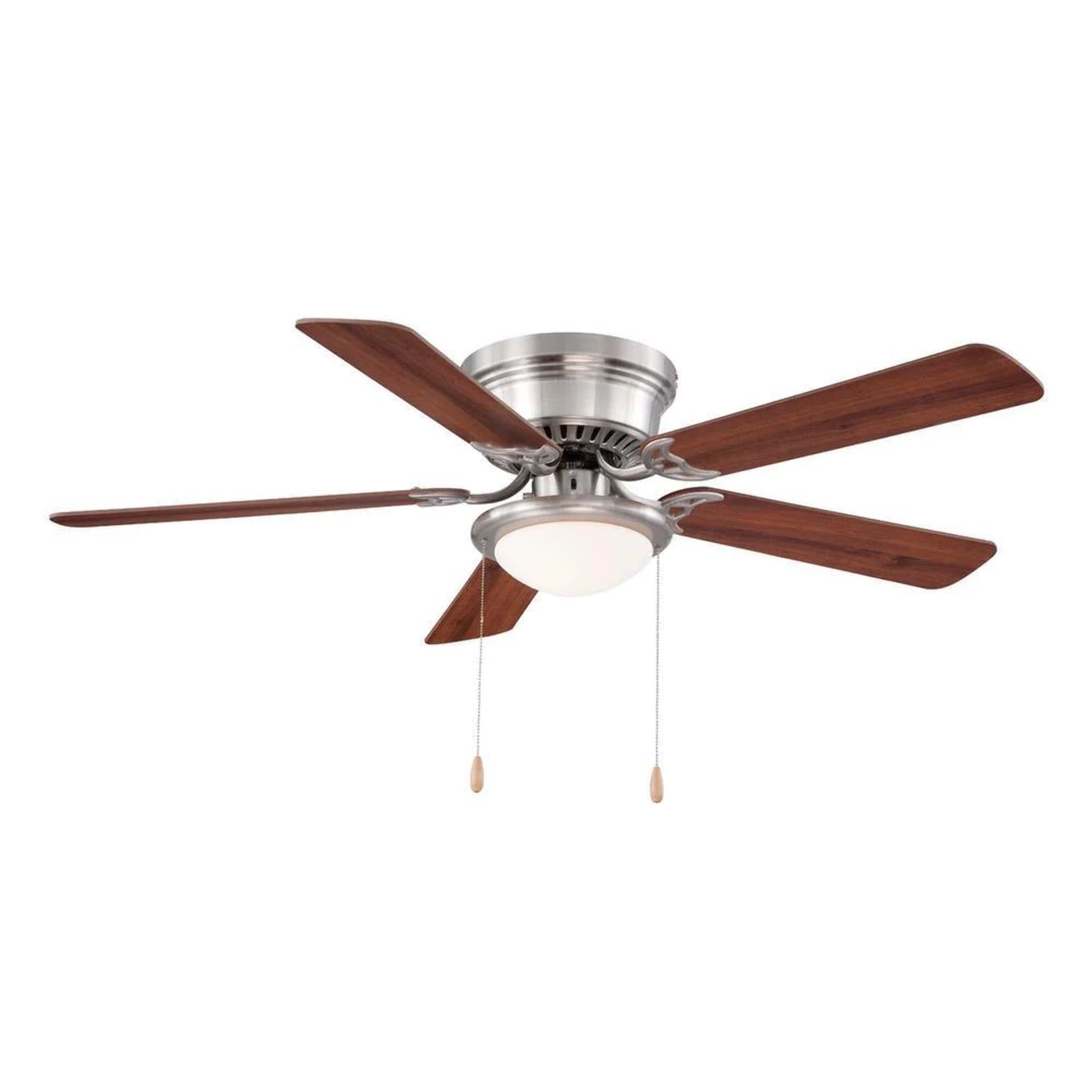 Hugger 52'' Brushed Nickel LED Ceiling Fan with Reversible Blades