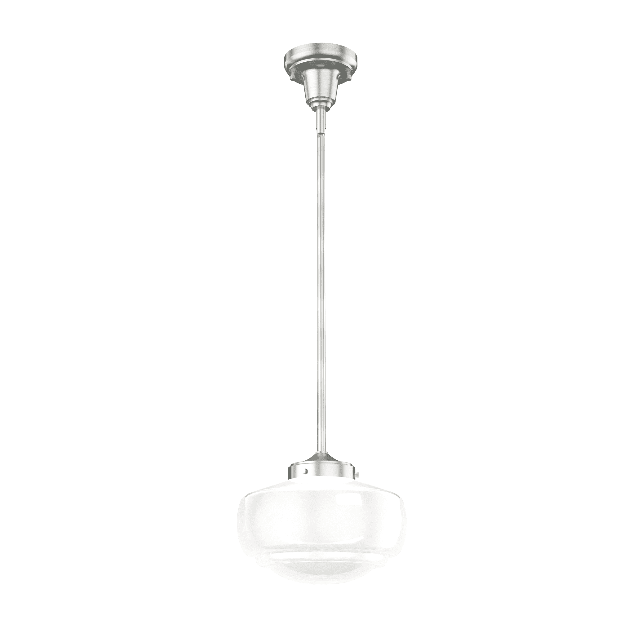 Saddle Creek Brushed Nickel Glass Mini Pendant Light