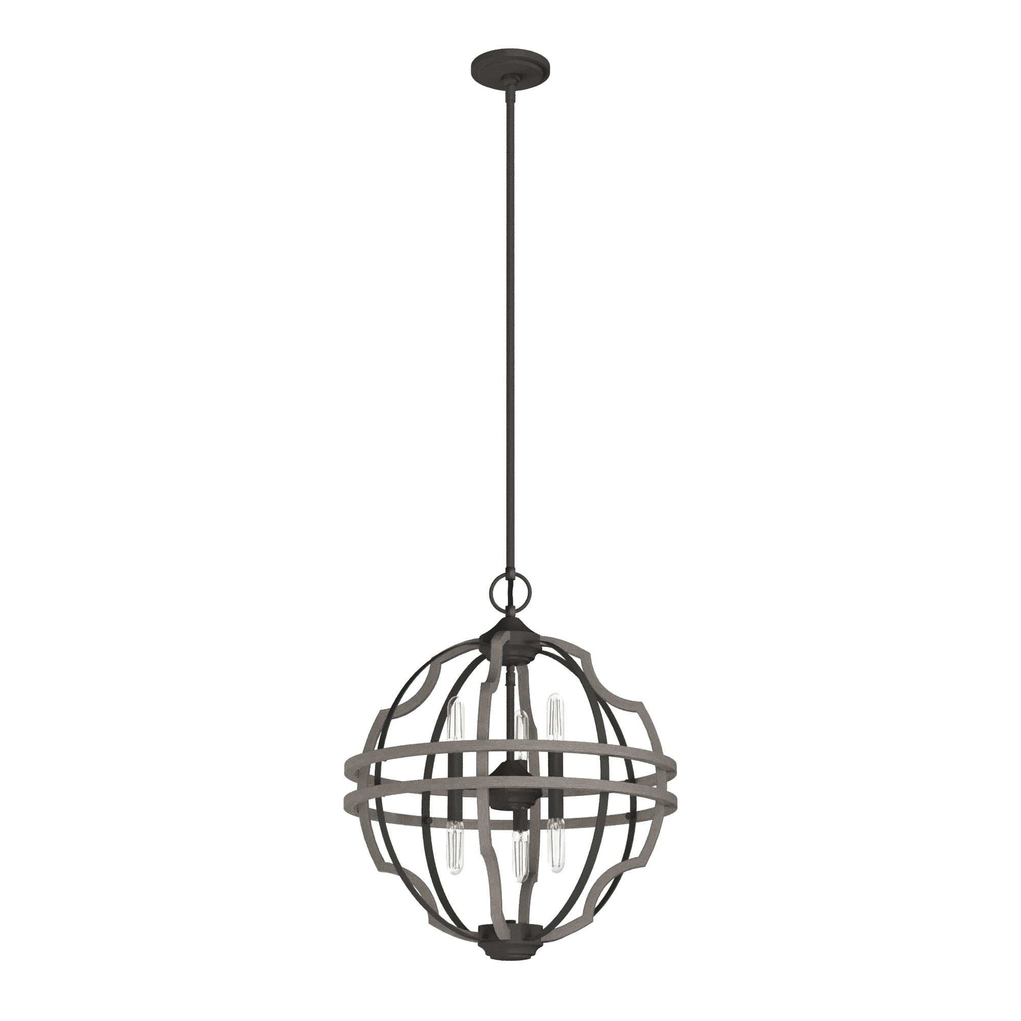 Stone Creek Noble Bronze Globe Pendant with LED Lights