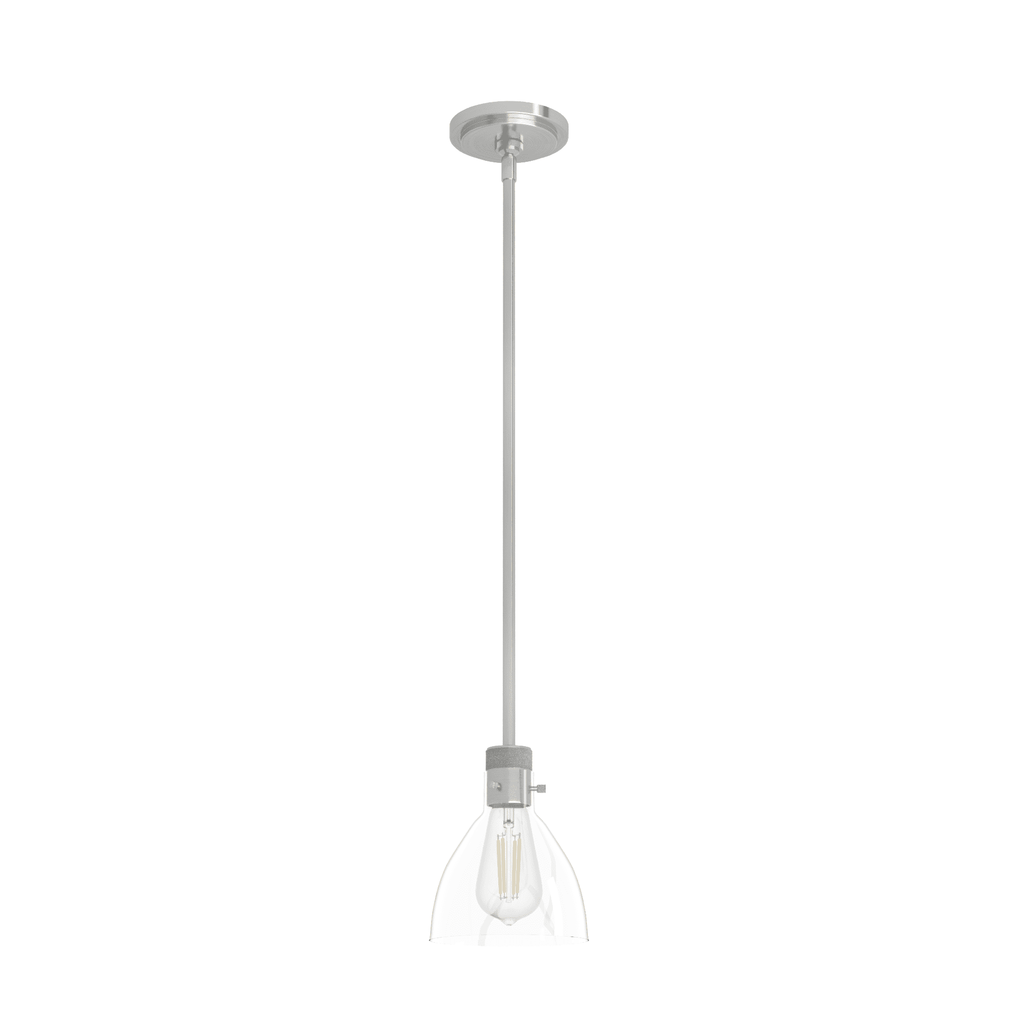 Van Nuys Brushed Nickel Glass Mini Pendant Light