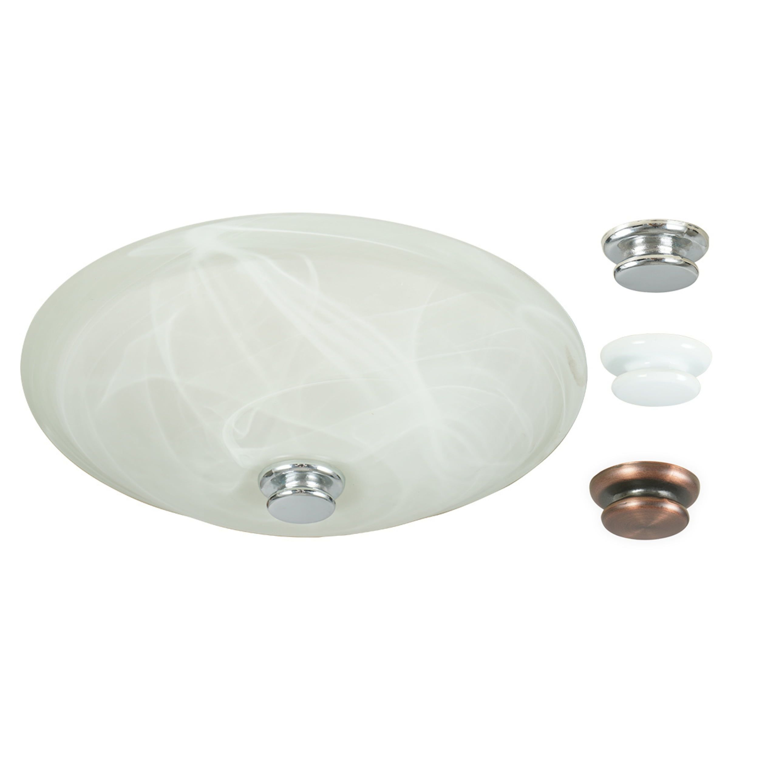 Boswell Swirled Marble Glass Bathroom Ventilation Fan with Light