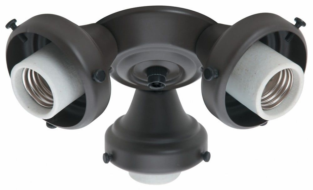 New Bronze Modern 3-Light Ceiling Fan Fitter with CFL Bulbs