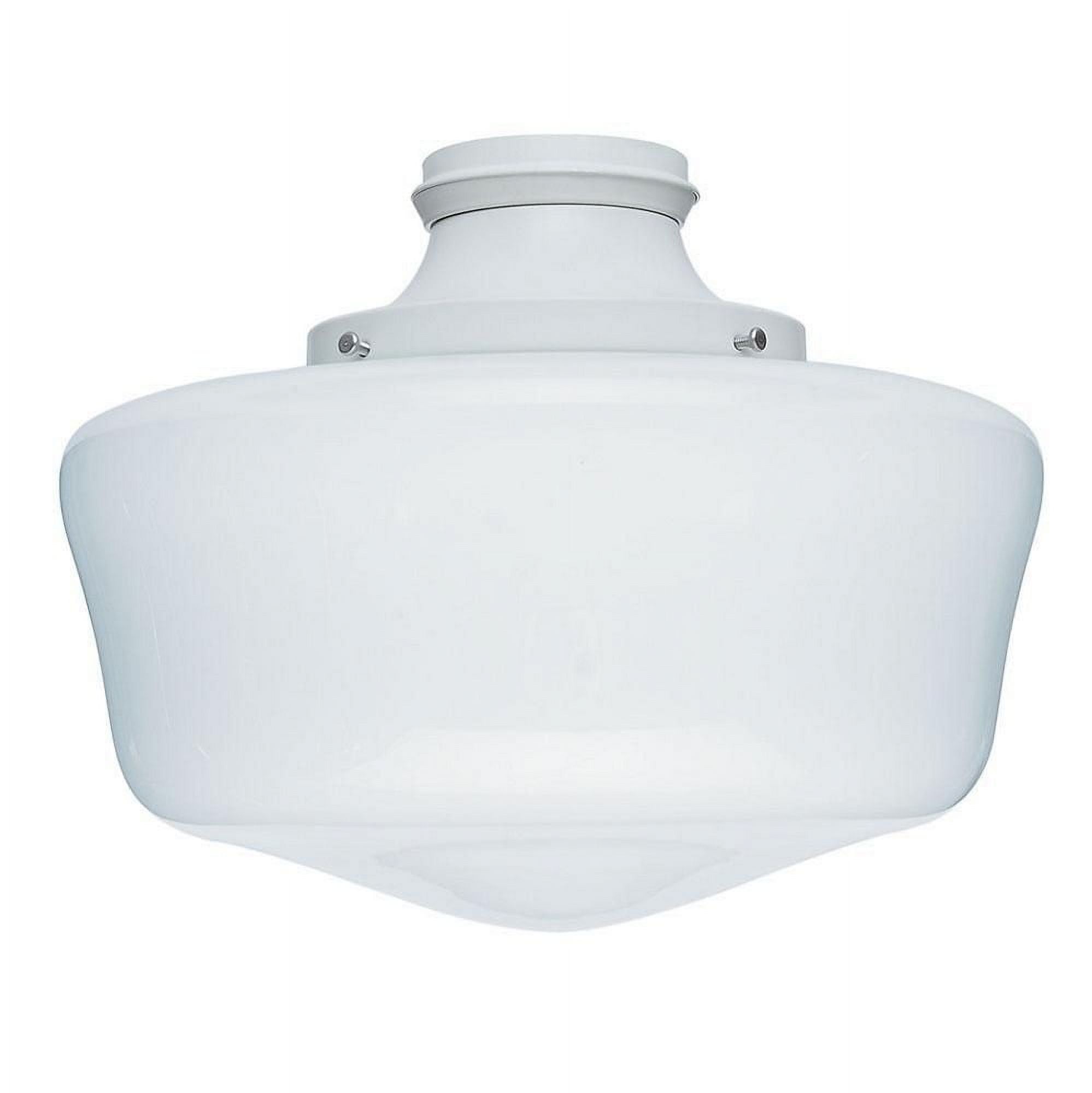 Traditional Globe White Ceiling Fan Light Kit 14'' Fluorescent