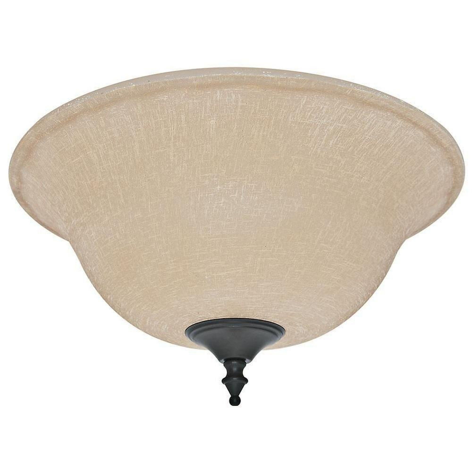 Amber Linen 14.2" Glass Decorative Bowl