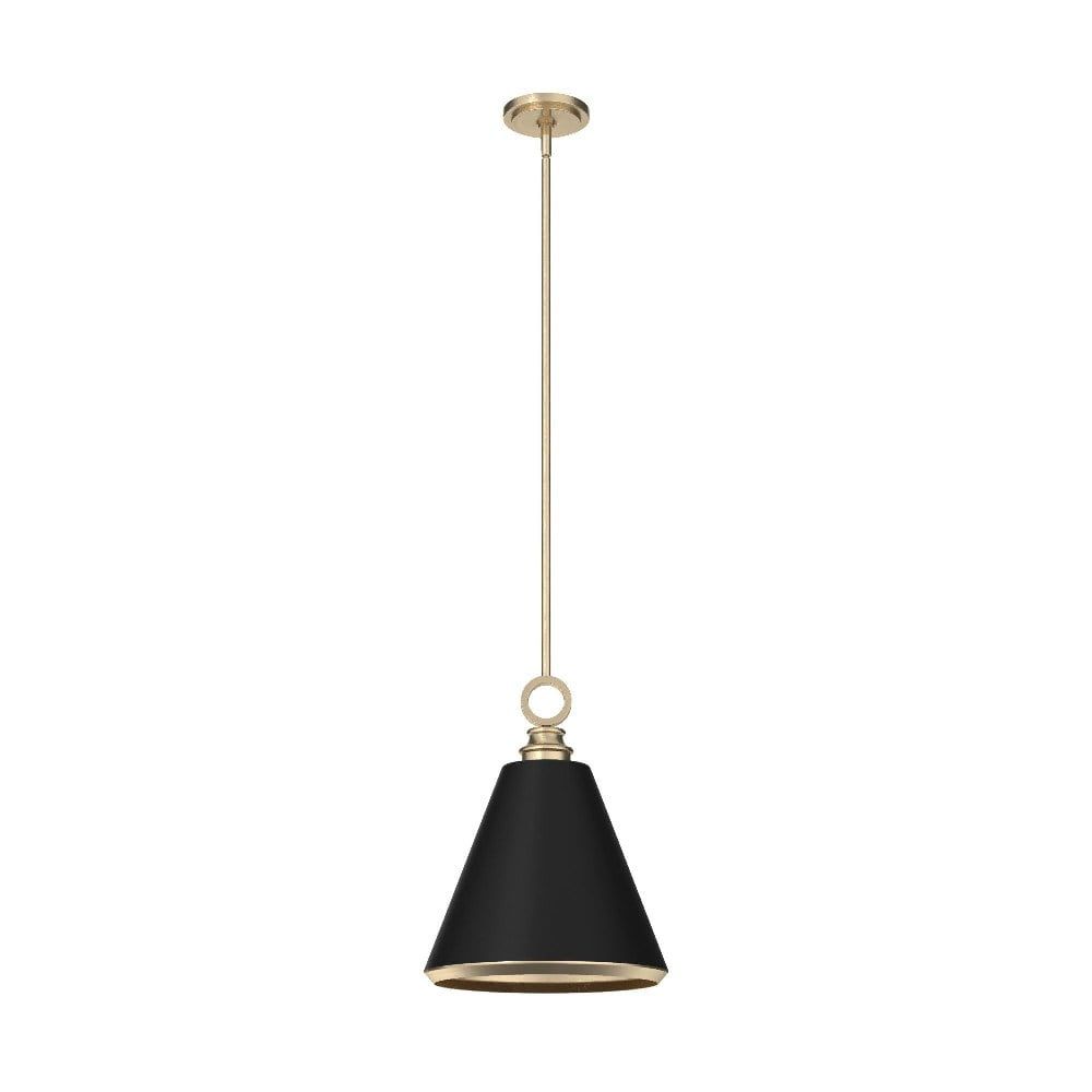 Alturas Gold and Matte Black Glass LED Pendant Light