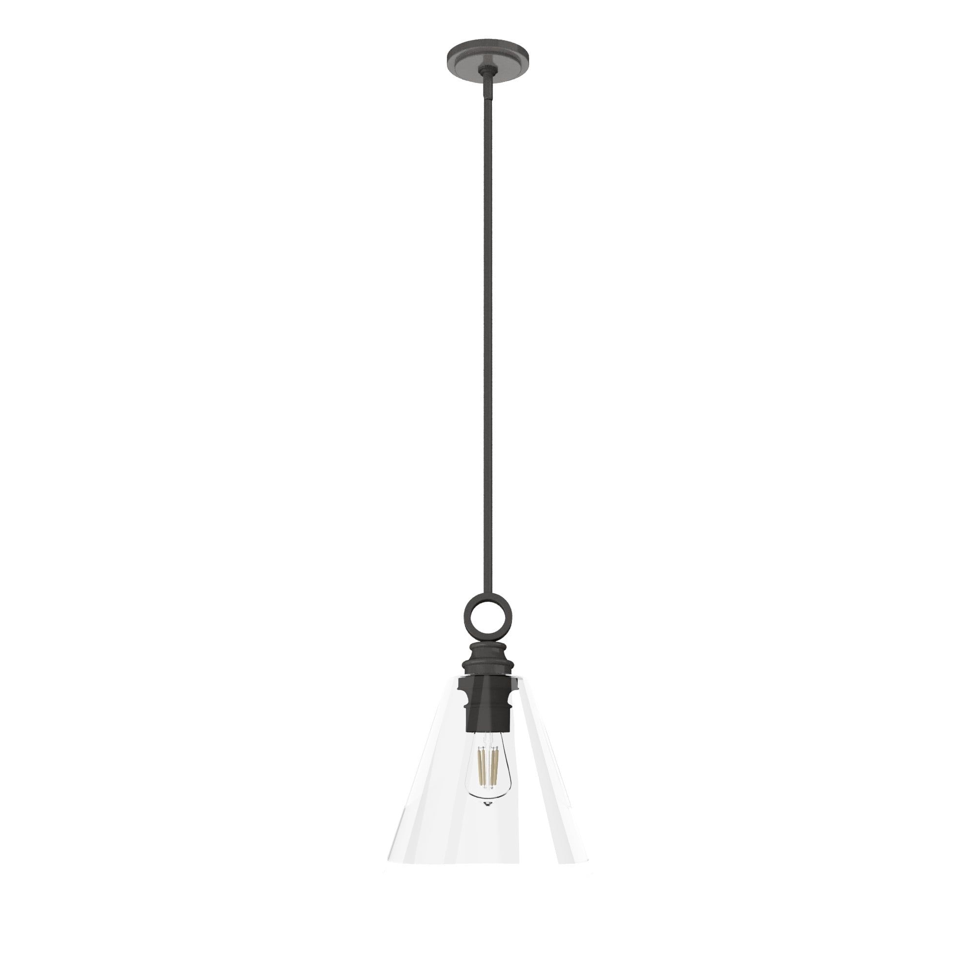 Noble Bronze 16" Glass Pendant Light with LED