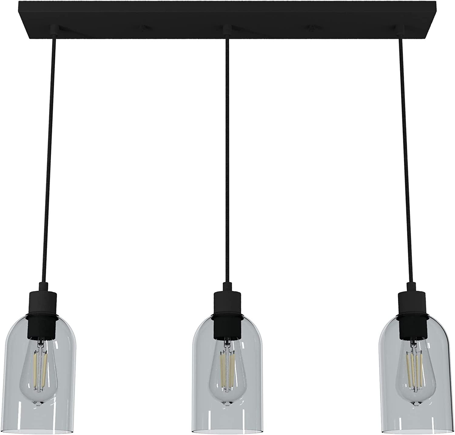 Lochemeade Natural Iron 3-Light Linear Pendant Cluster