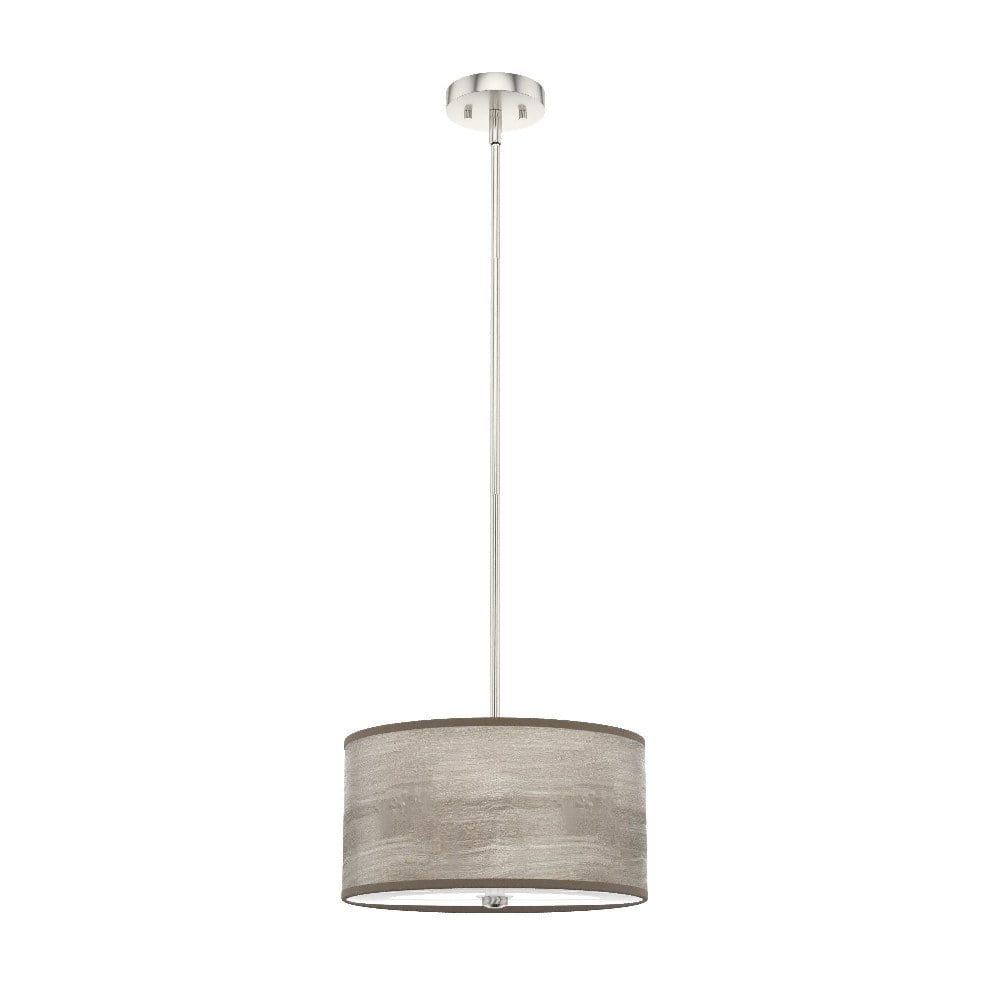 Solhaven 14" Light Grey Oak Drum Pendant Light