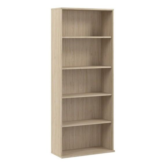 Natural Elm Adjustable Tall 5 Shelf Bookcase