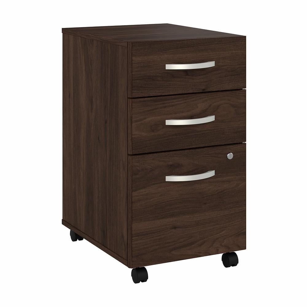 Brown Walnut 3 Drawer Mobile Lockable File Cabinet