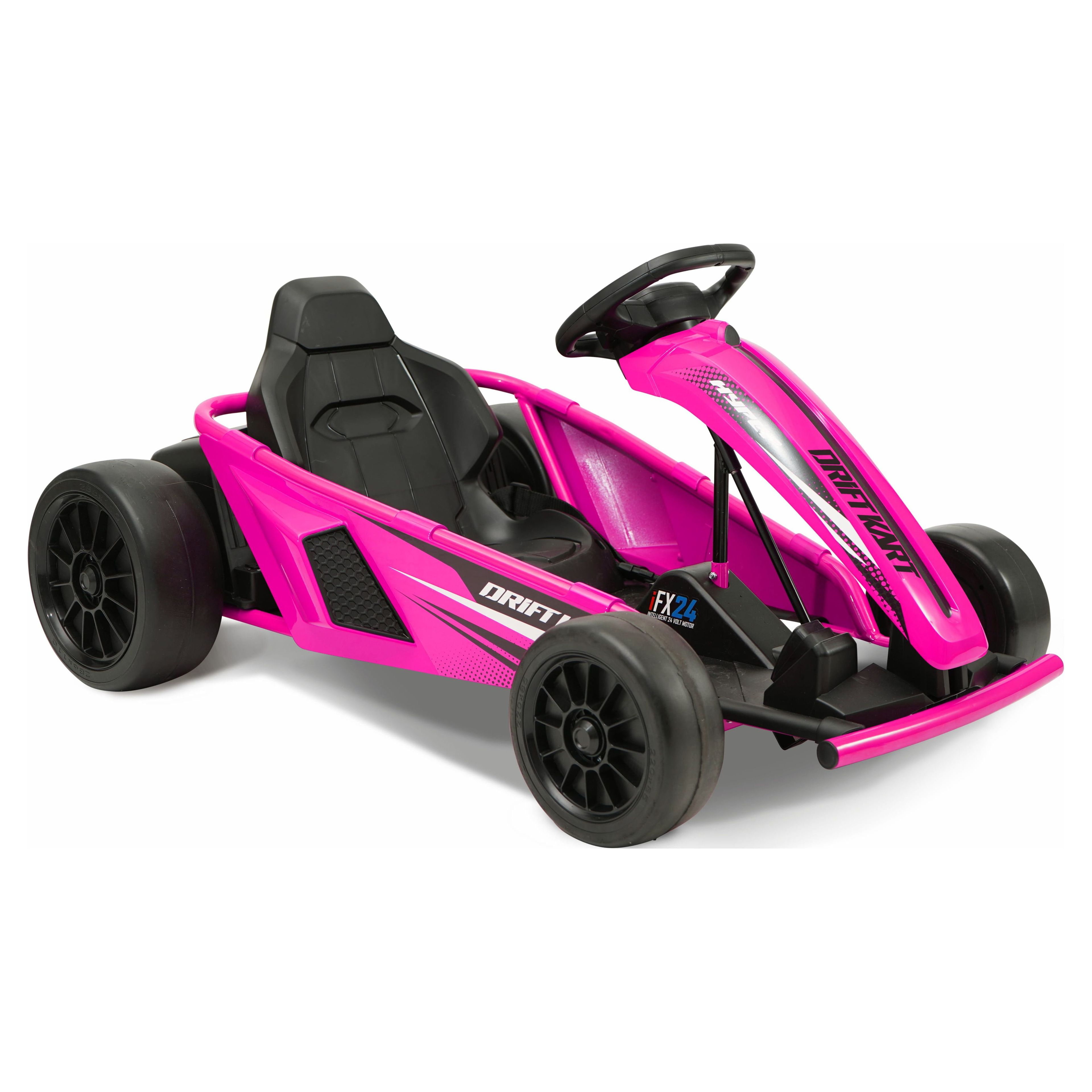 24V Pink Drift Go-Kart with Slick Tires