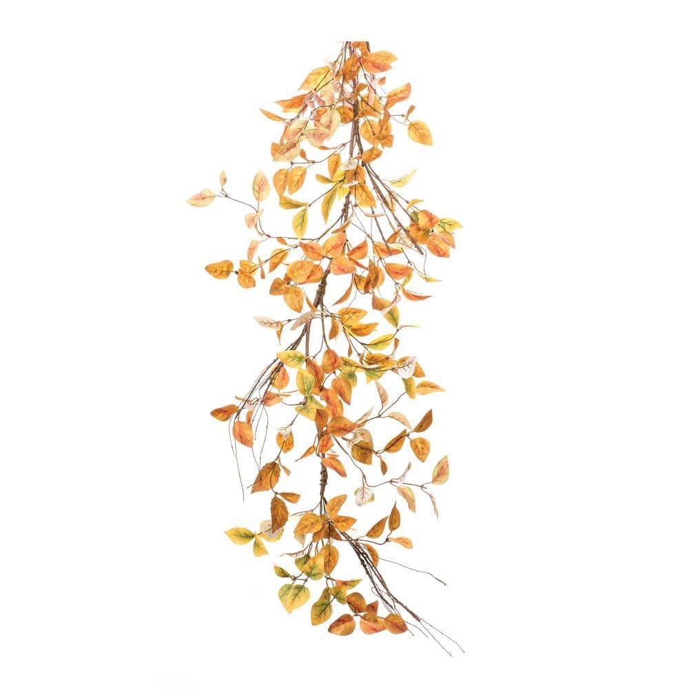 63'' Orange and Yellow Artificial Fall Leaf Garland