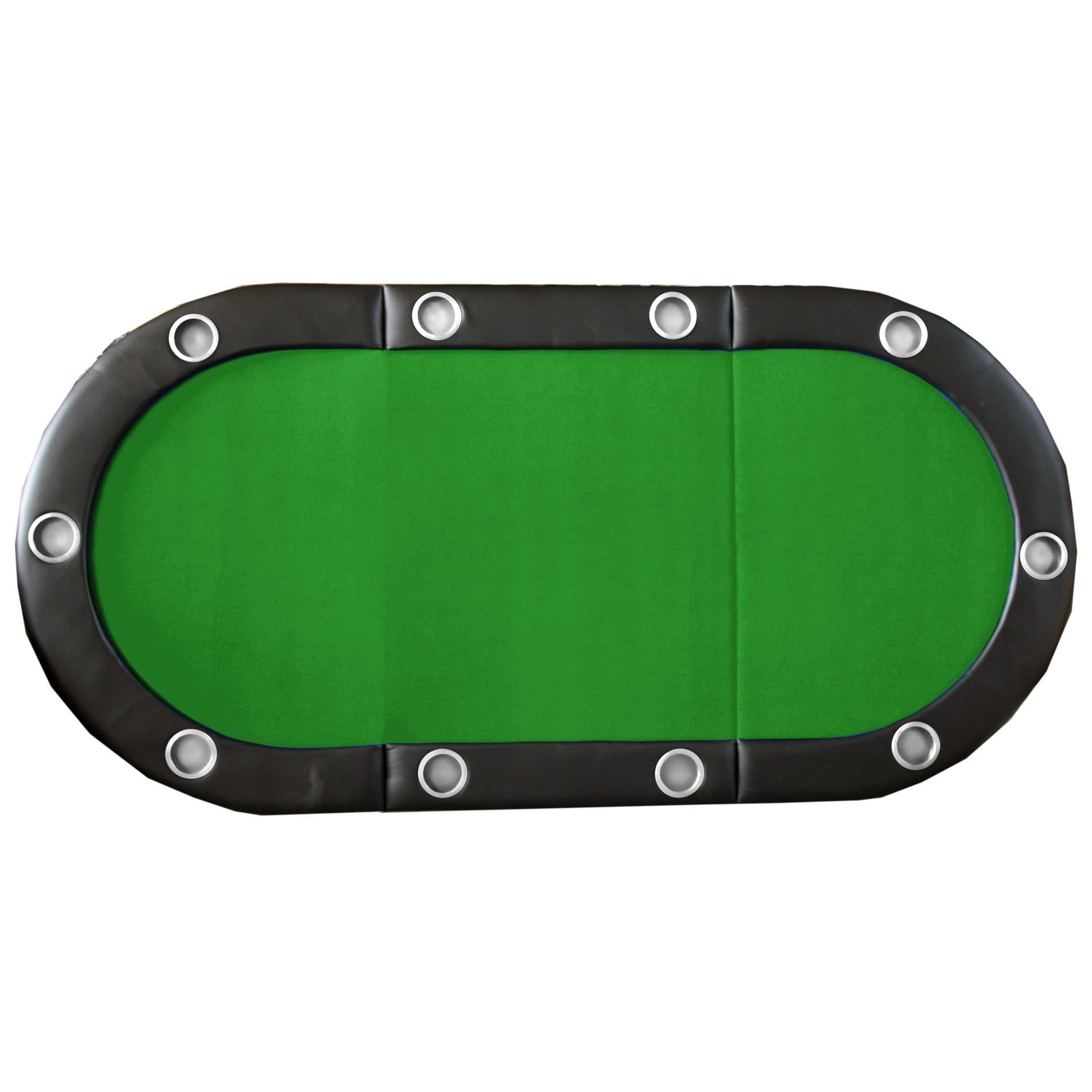 Green Tri-Fold 10-Player Casino Poker Table Top