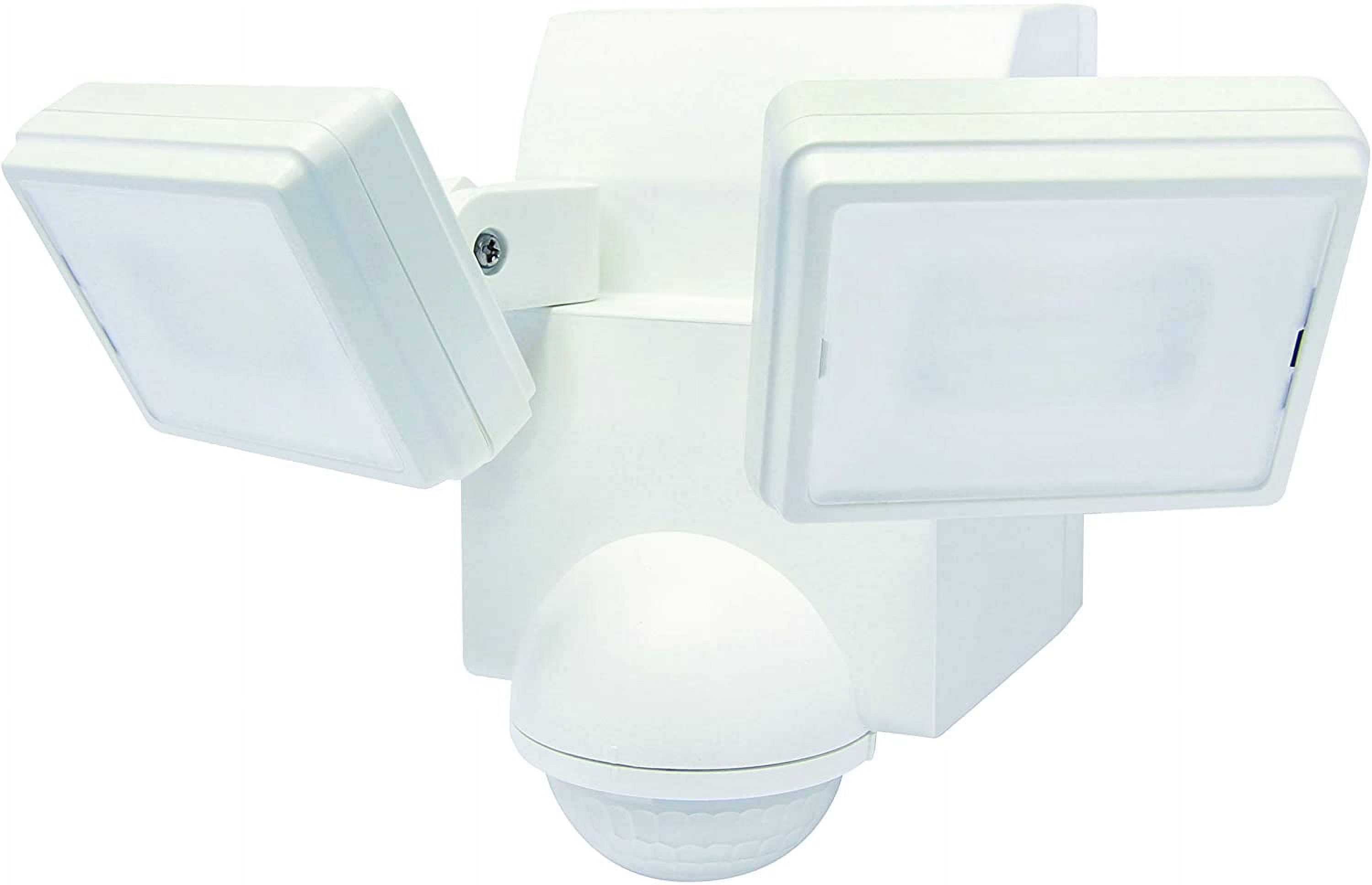 White Battery-Powered LED Motion Security Flood Light