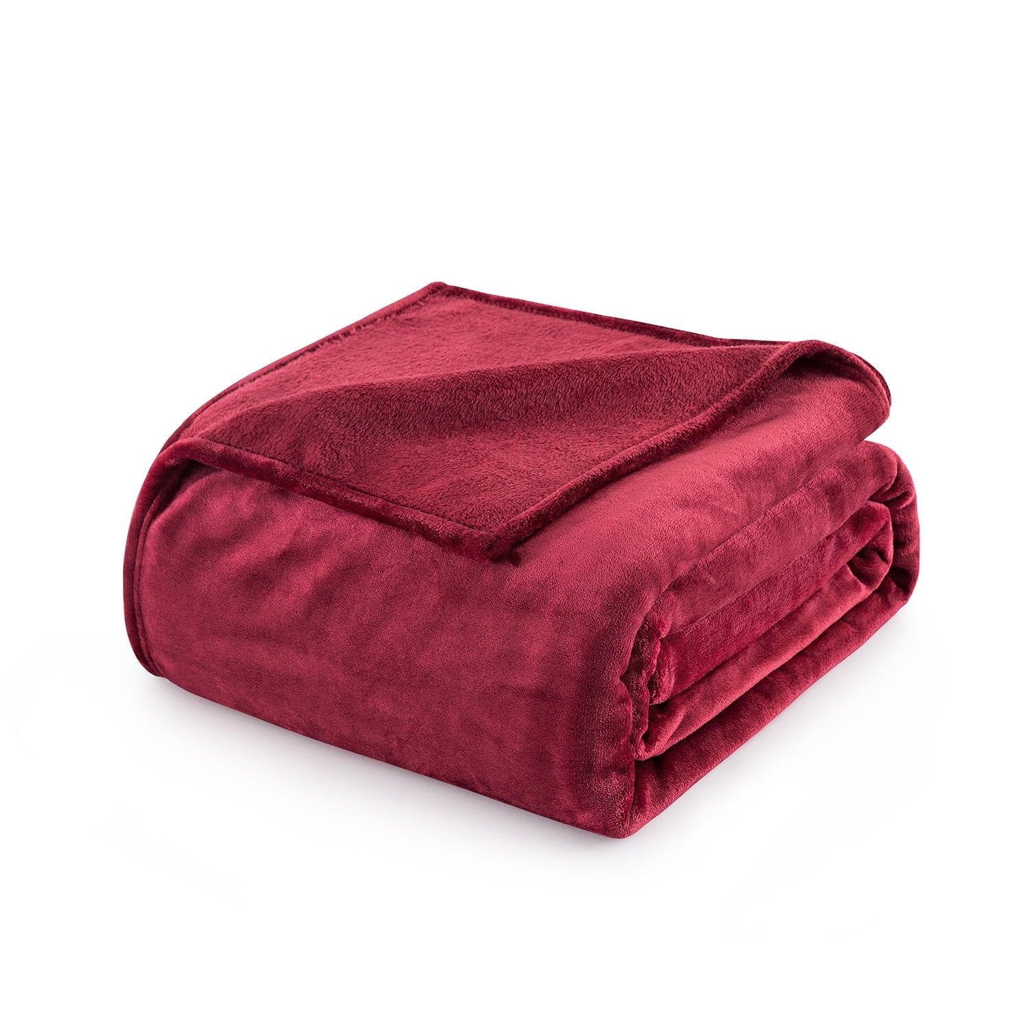 IR Imperial Rooms Super Soft Plush Fleece Bed Blanket, Fluffy for All-Season Twin Burgundy