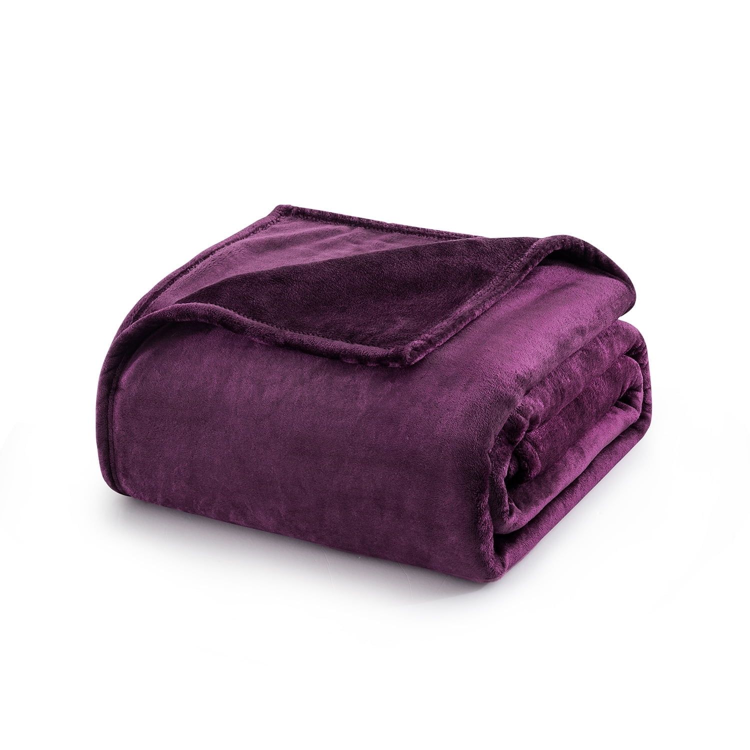 Queen Size Ultra Soft Purple Fleece Reversible Blanket