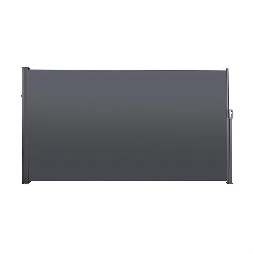 Dark Gray 118" x 71" Retractable Side Awning with Metal Frame