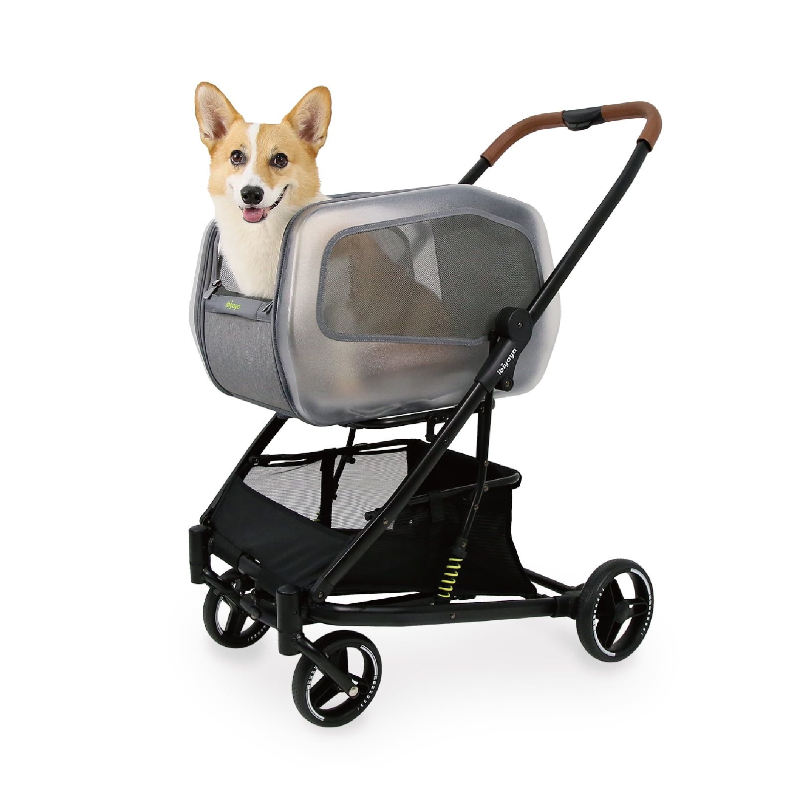 NeoRider Silver Mist Multi-Purpose Pet Stroller with Nylon Mesh