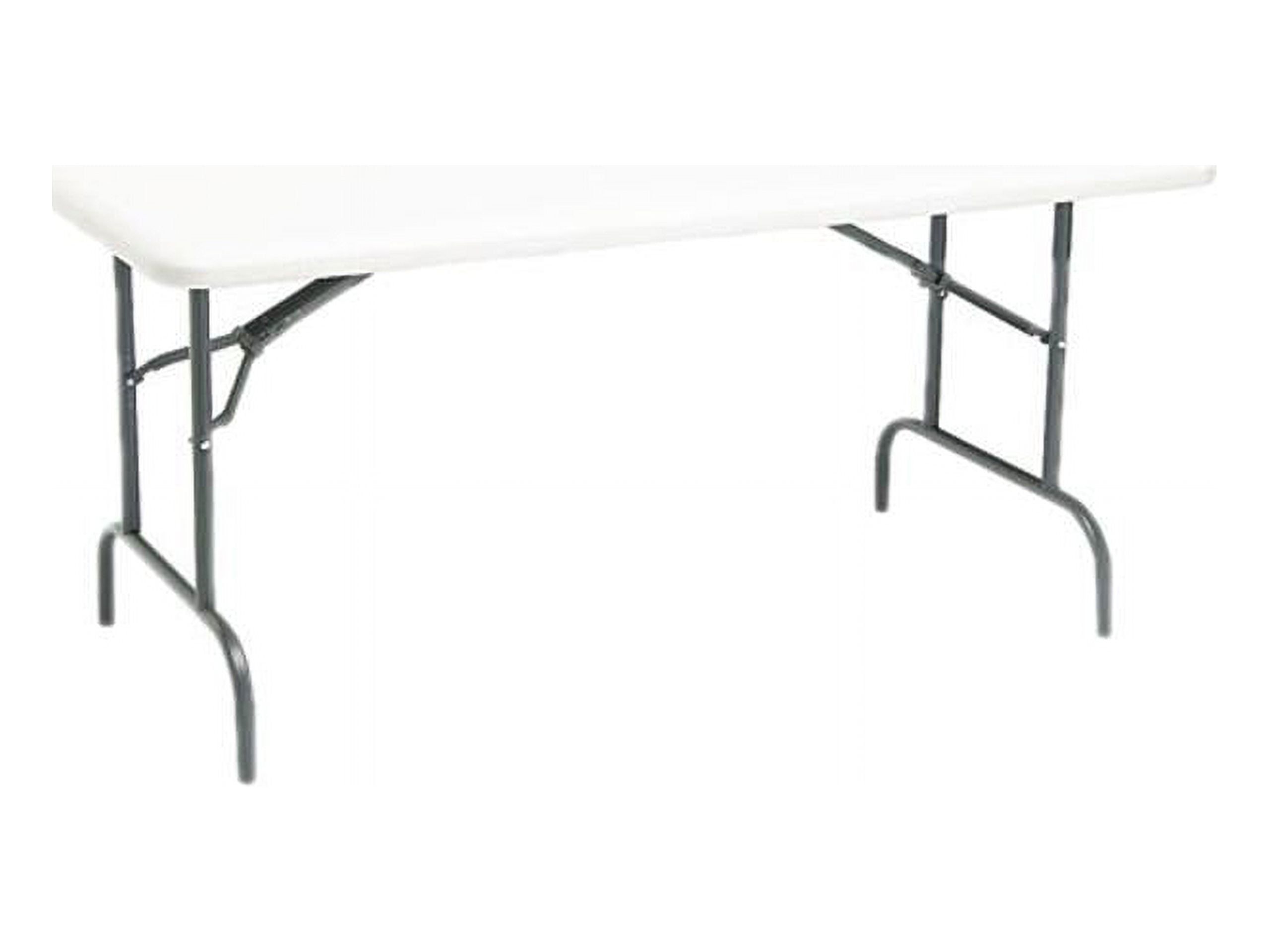 Platinum Granite Industrial Folding Table with Steel Legs, 30" x 60"