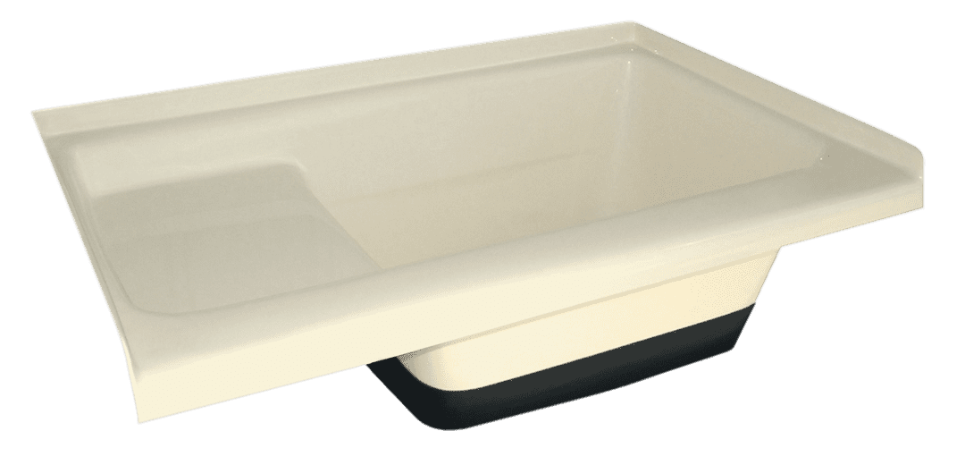 Colonial White ABS Sit-In Step Tub with Seat