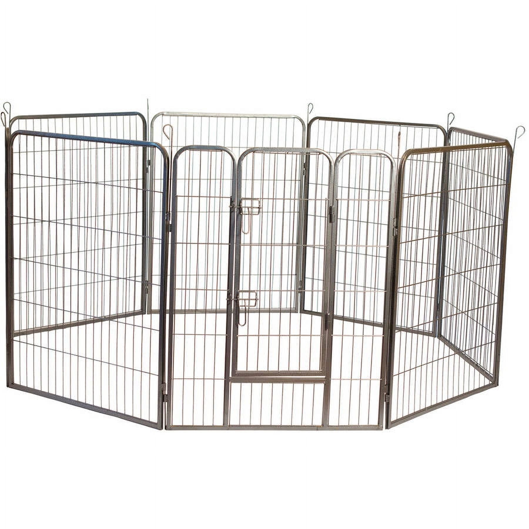 Heavy Duty Metal 48" H Pet Playpen with Double Door Latch