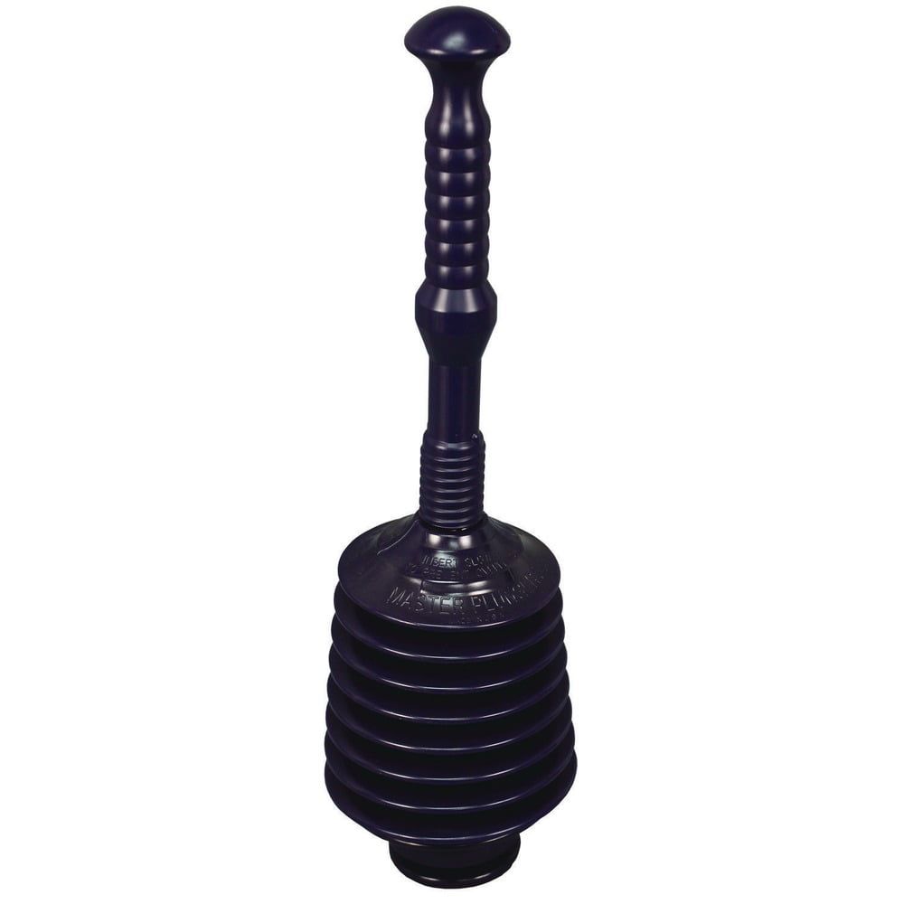 Black Polyethylene Deluxe Professional Accordion Toilet Plunger