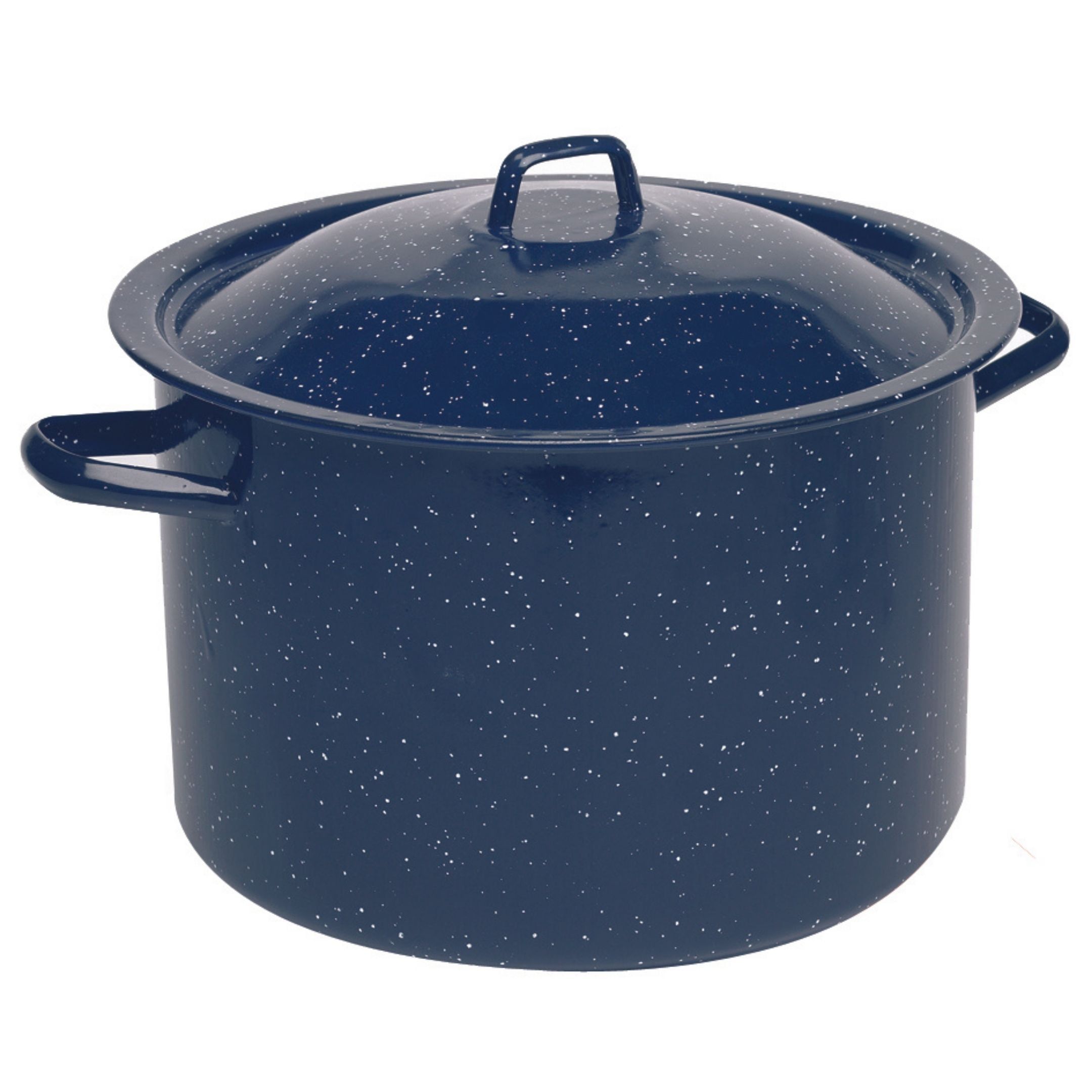 Imusa Blue Speckled Enamel 6 Quart Stock Pot with Lid